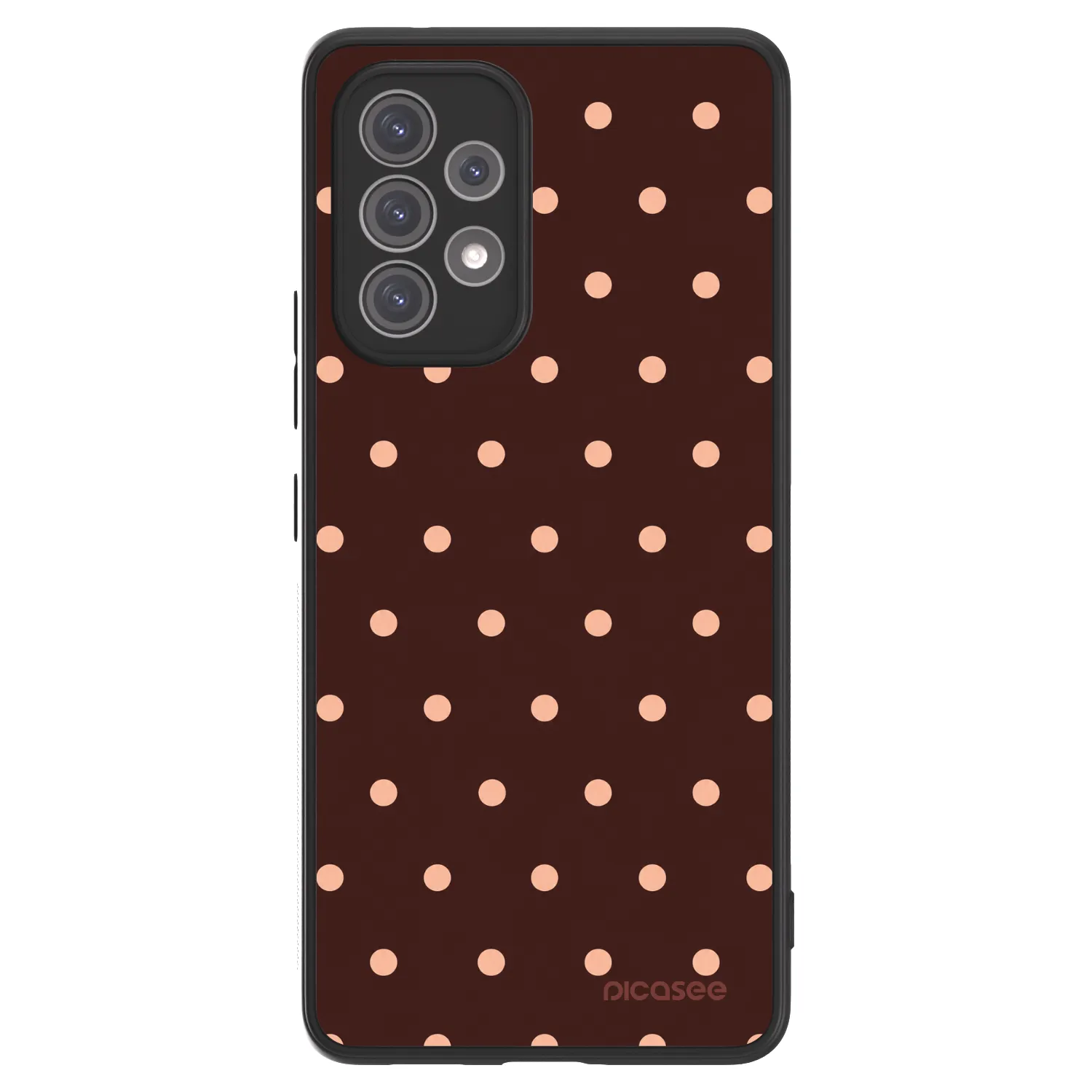Picasee ULTIMATE CASE na Samsung Galaxy A52 5G A525F - Peach Dots & Chocolate
