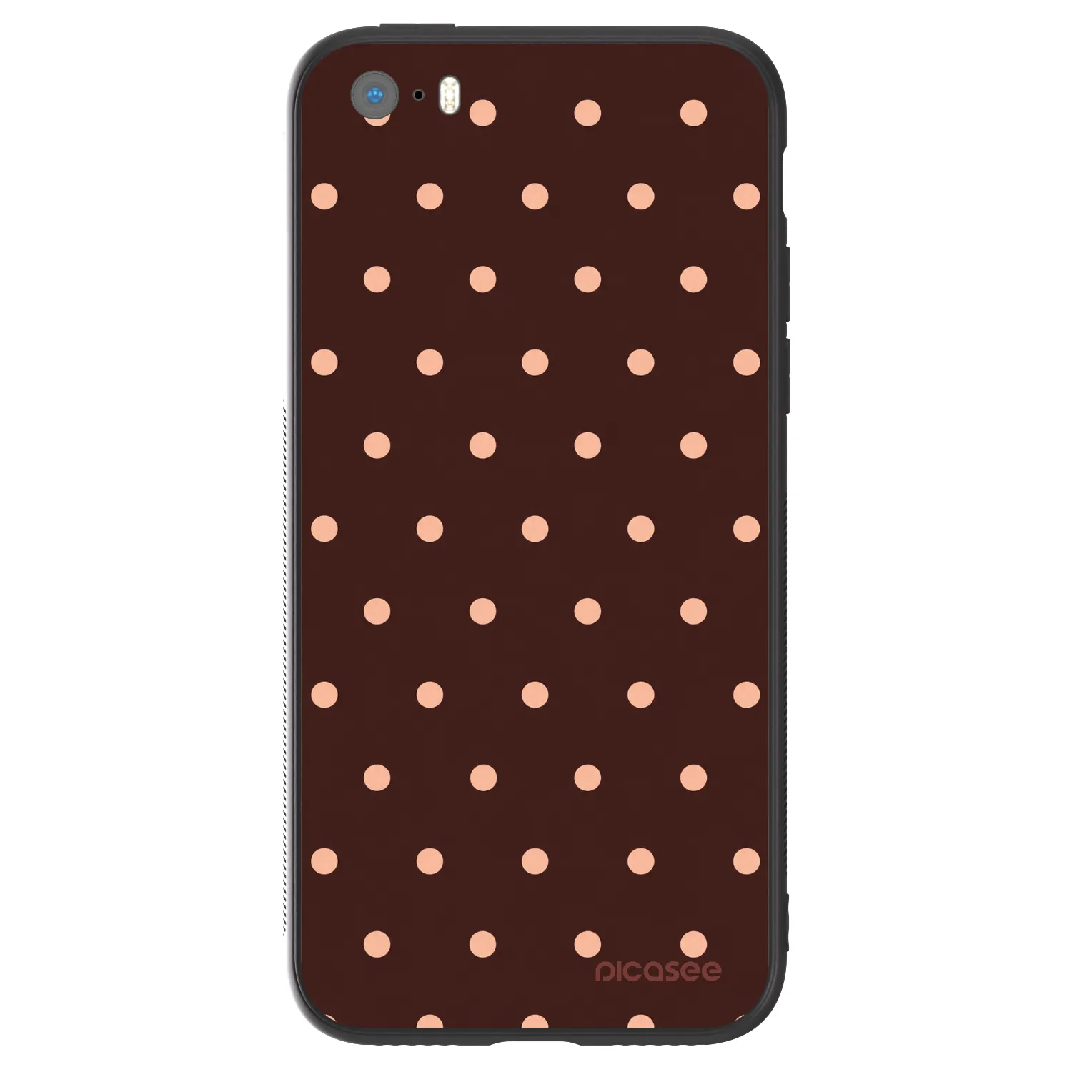 Picasee ULTIMATE CASE na Apple iPhone 5/5S/SE - Peach Dots & Chocolate