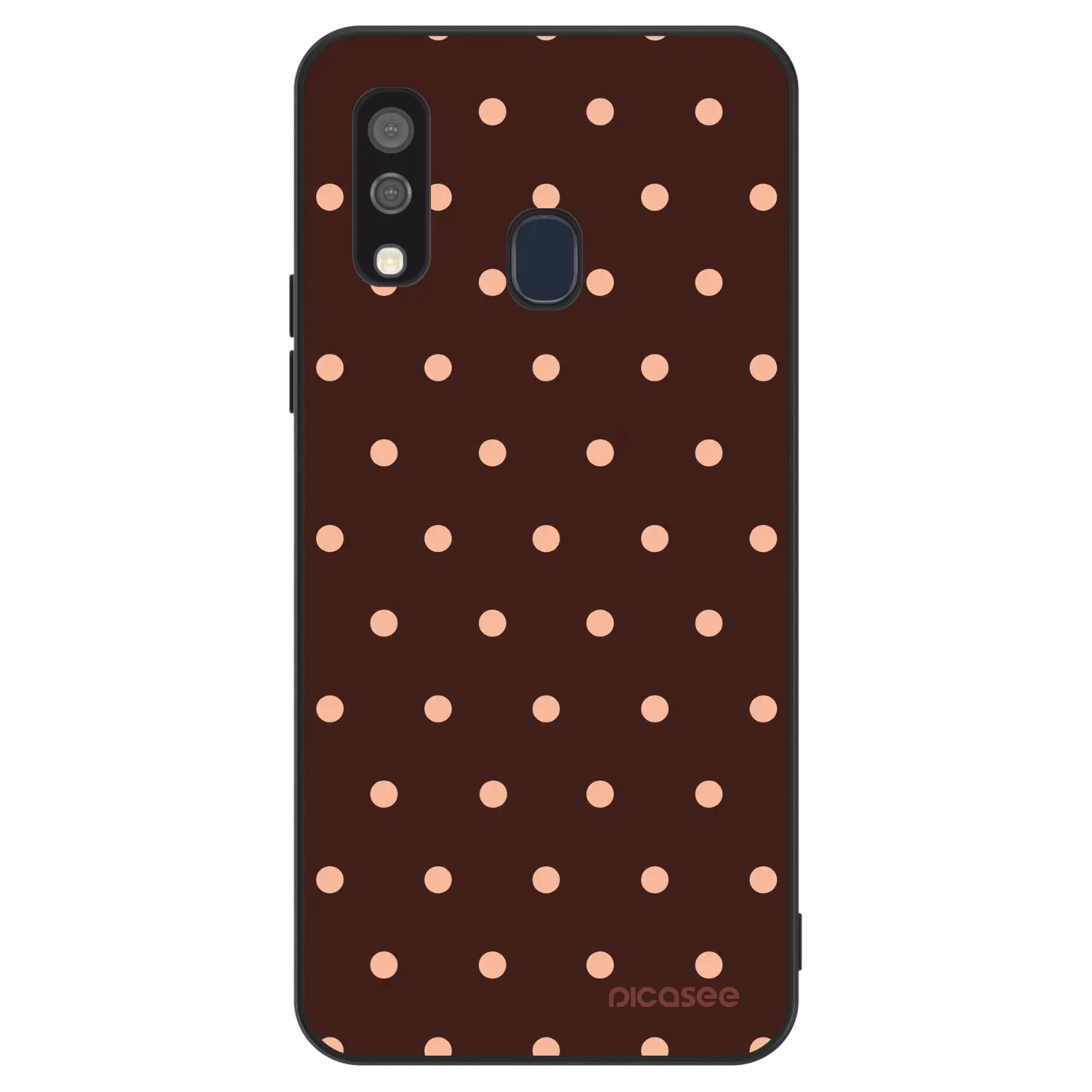 Picasee ULTIMATE CASE na Samsung Galaxy A40 A405F - Peach Dots & Chocolate