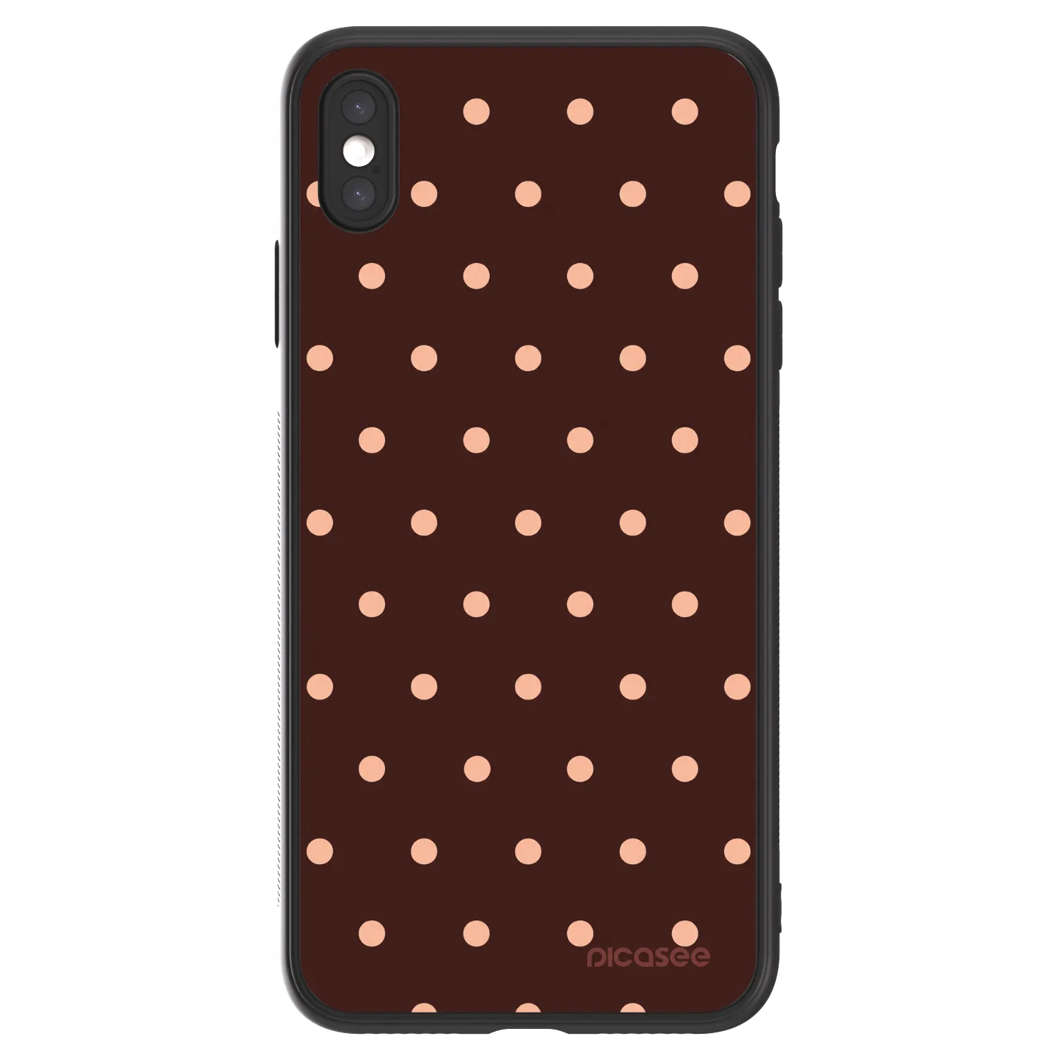 Picasee ULTIMATE CASE na Apple iPhone XS Max - Peach Dots & Chocolate