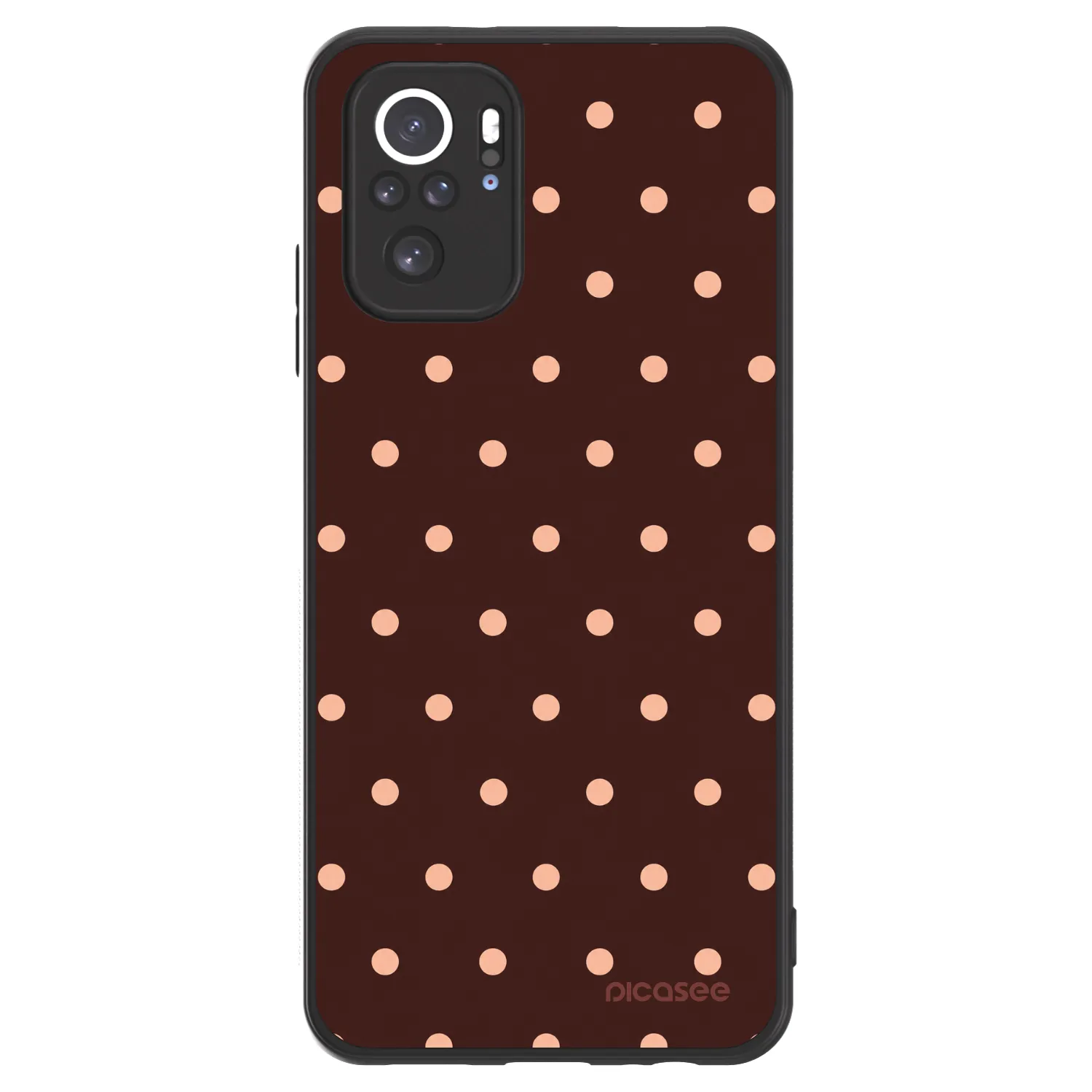 Picasee ULTIMATE CASE na Xiaomi Redmi Note 10 - Peach Dots & Chocolate