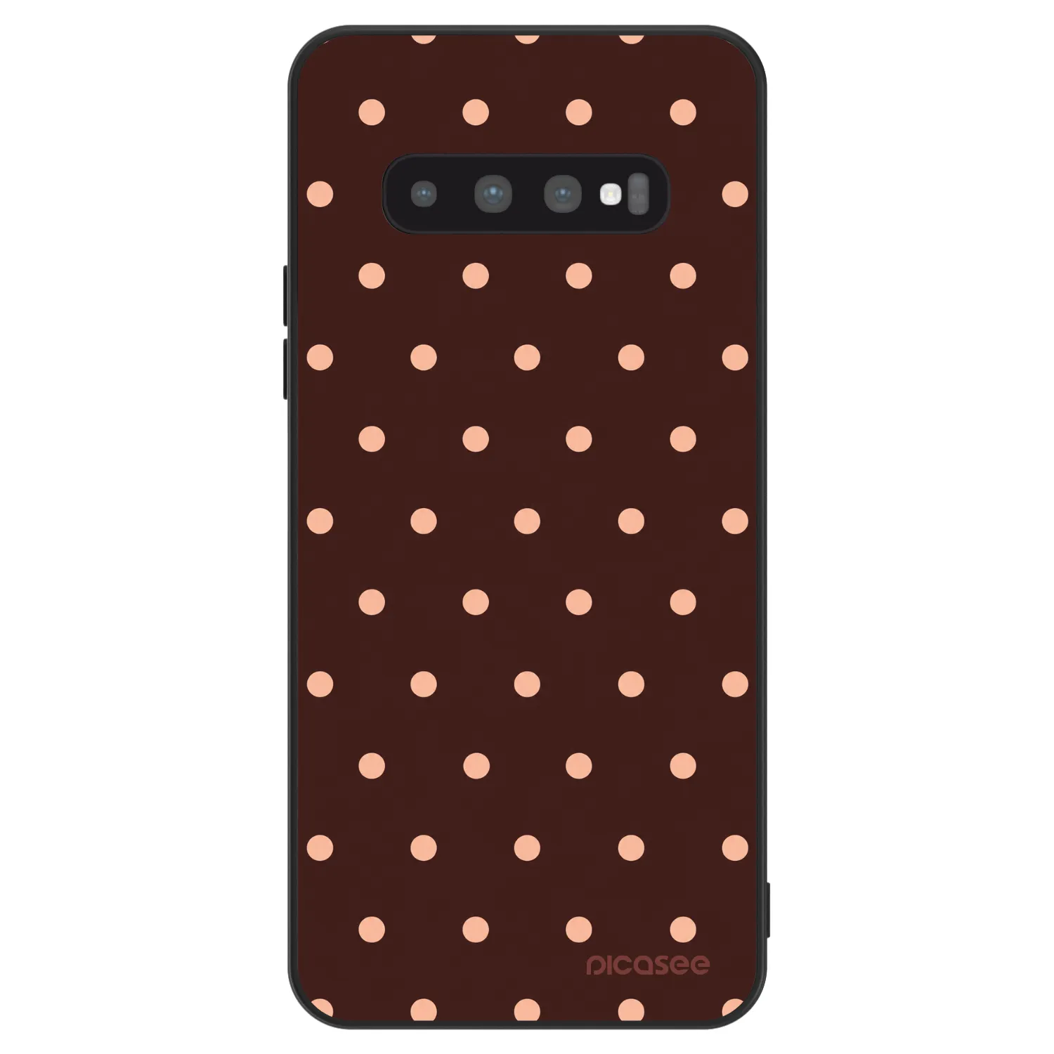 Picasee ULTIMATE CASE na Samsung Galaxy S10 G973 - Peach Dots & Chocolate