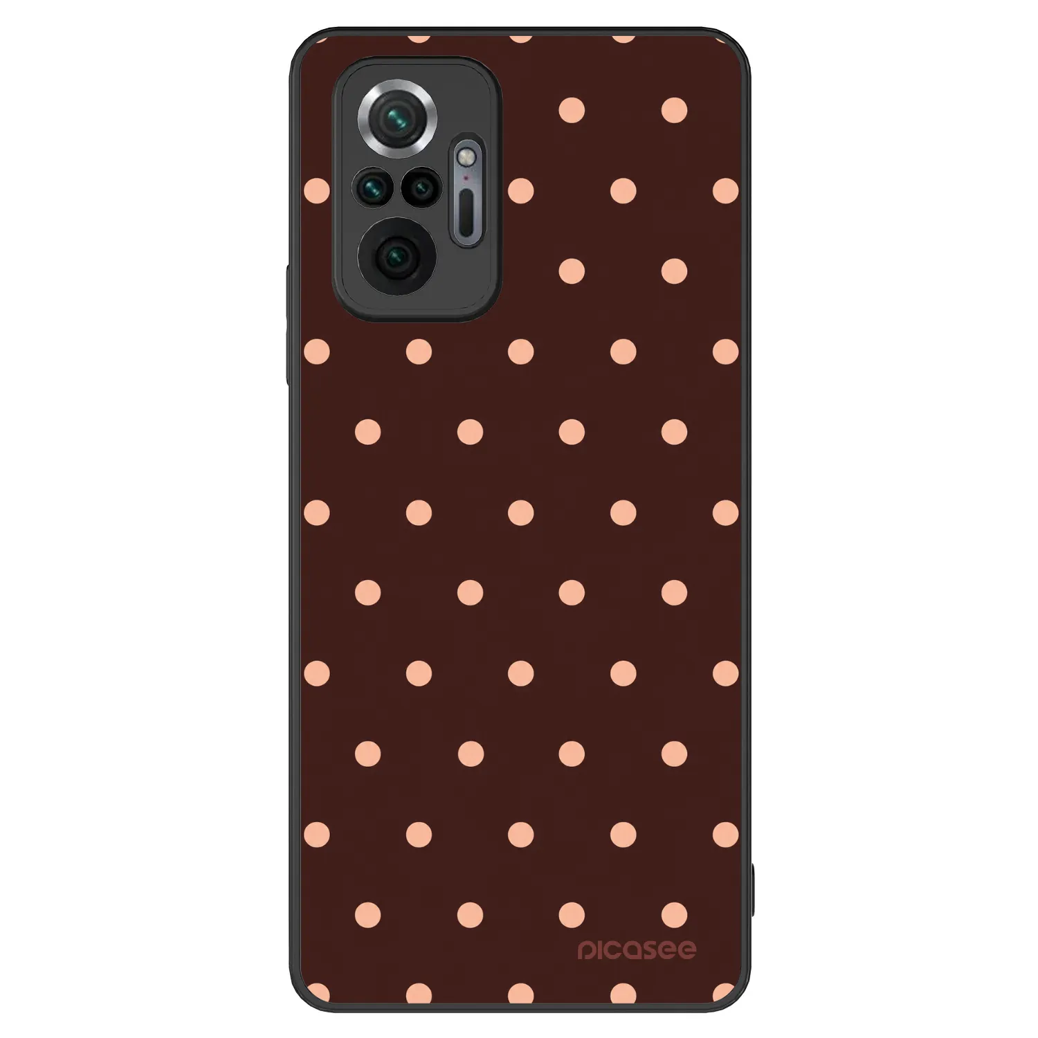 Picasee ULTIMATE CASE na Xiaomi Redmi Note 10 Pro - Peach Dots & Chocolate