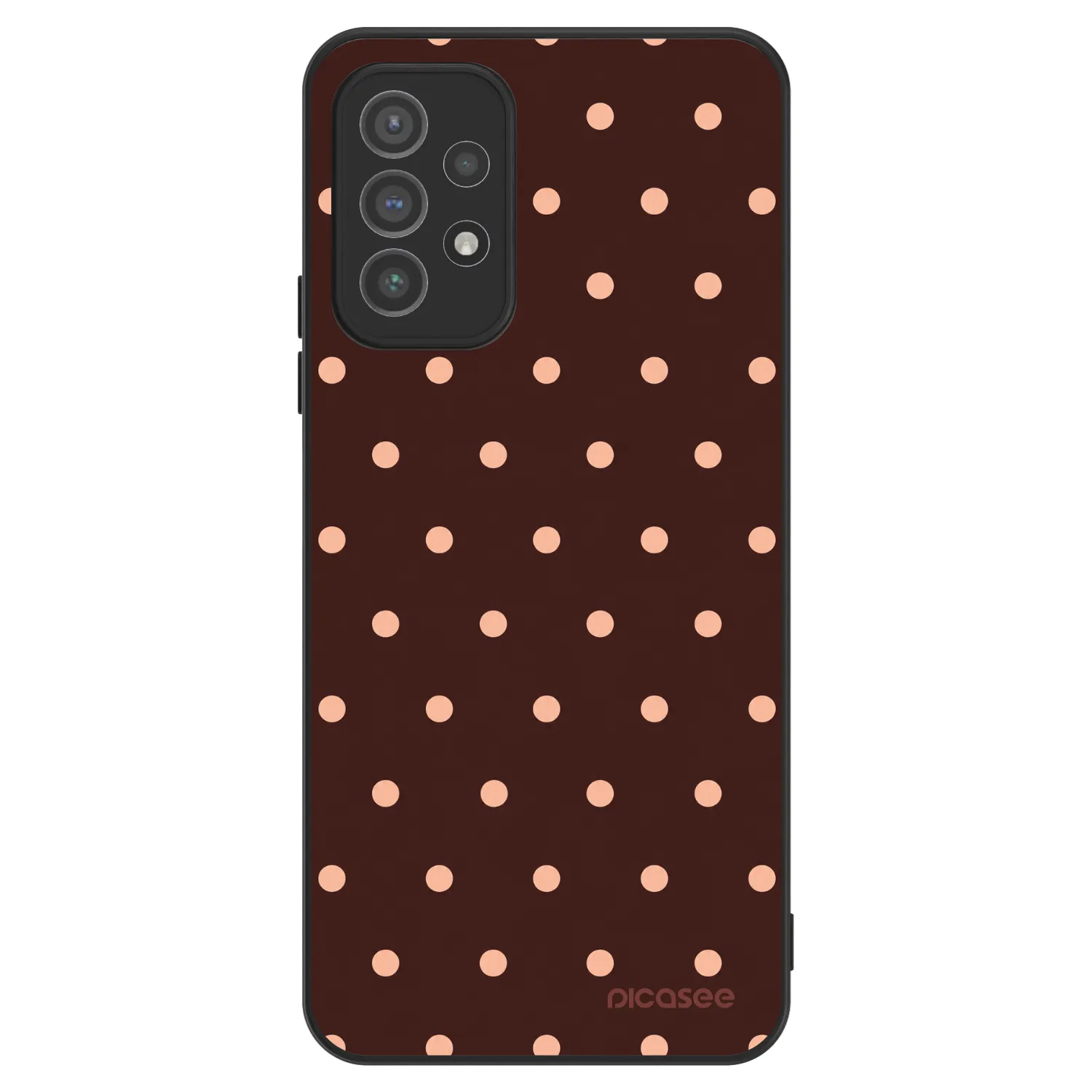 Picasee ULTIMATE CASE na Samsung Galaxy A72 A725F - Peach Dots & Chocolate