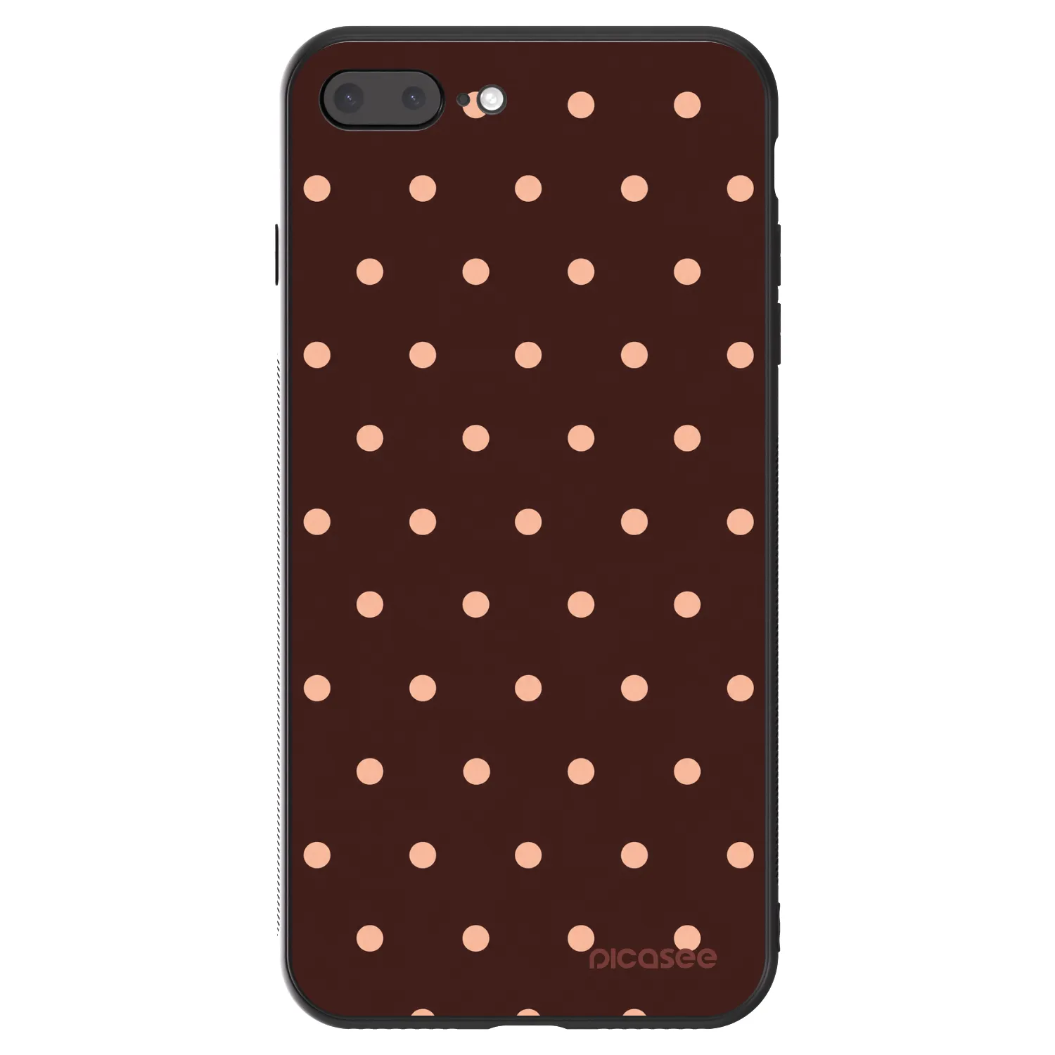 Picasee ULTIMATE CASE na Apple iPhone 8 Plus - Peach Dots & Chocolate