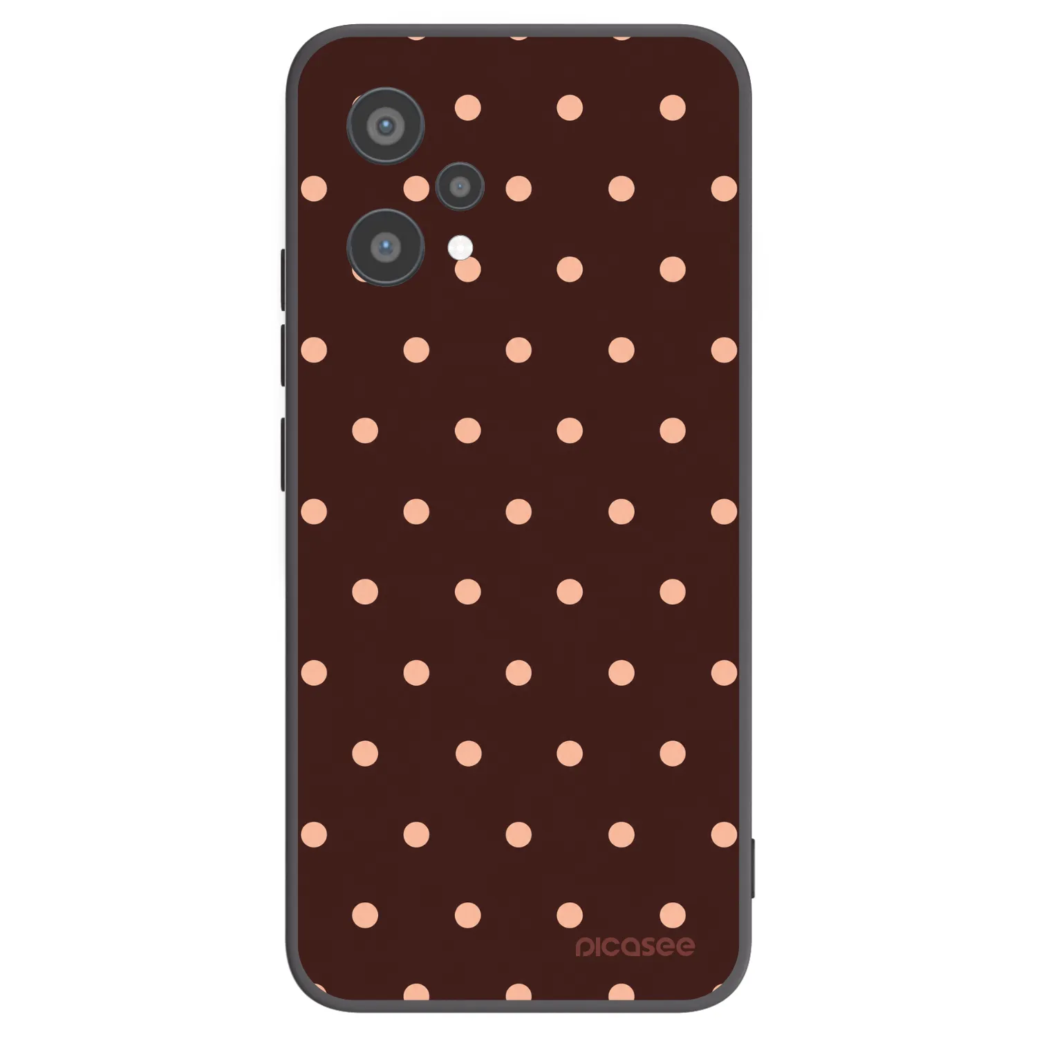 Picasee silikonowe czarne etui na Realme 9 Pro 5G - Peach Dots & Chocolate