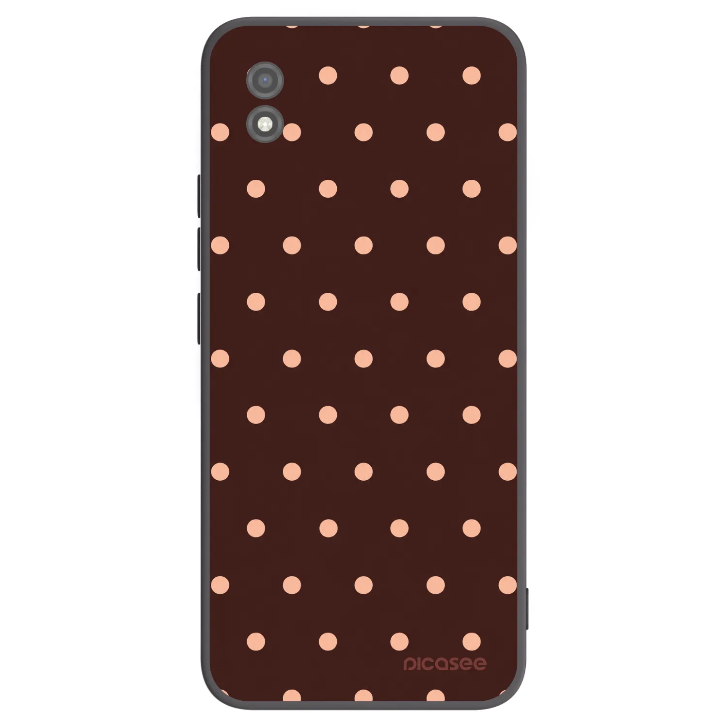 Picasee silikonowe czarne etui na Realme C11 (2021) - Peach Dots & Chocolate