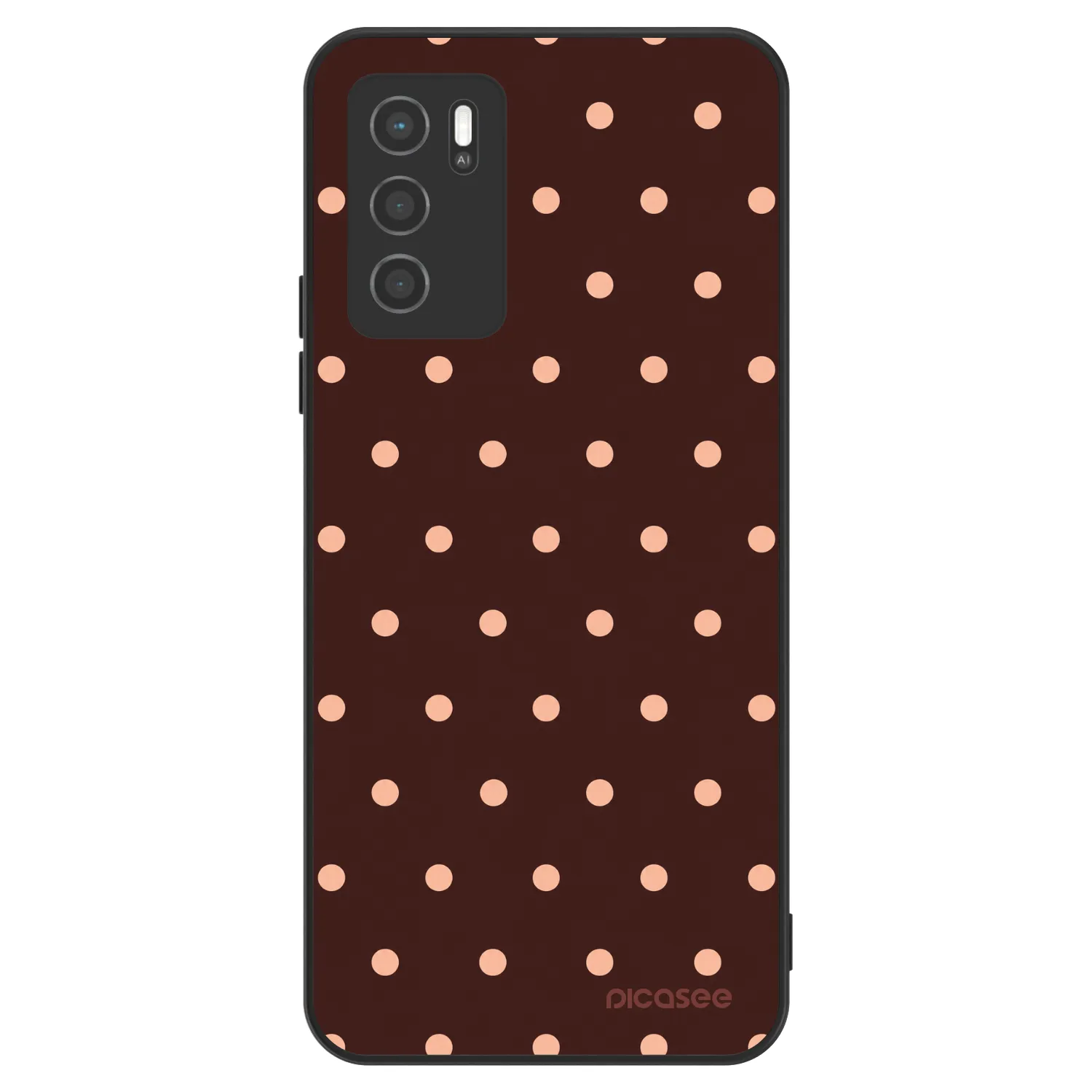 Picasee ULTIMATE CASE na OPPO A16 - Peach Dots & Chocolate