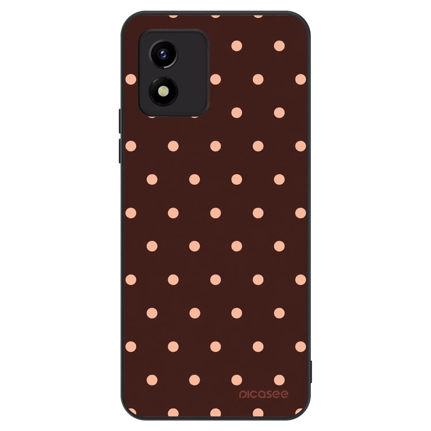 Picasee ULTIMATE CASE na Vivo Y01 - Peach Dots & Chocolate
