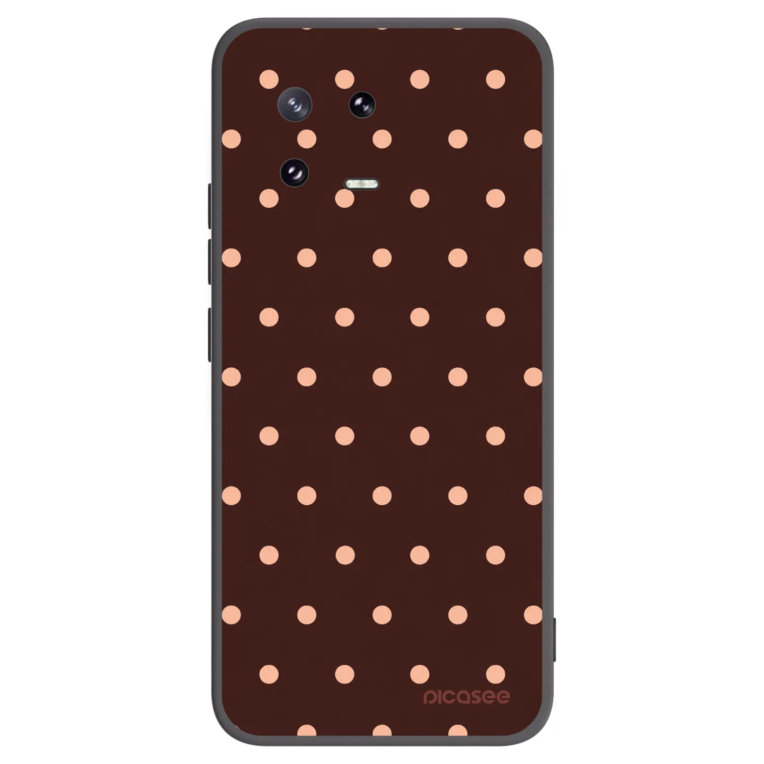 Picasee silikonowe czarne etui na Xiaomi 13 Pro - Peach Dots & Chocolate