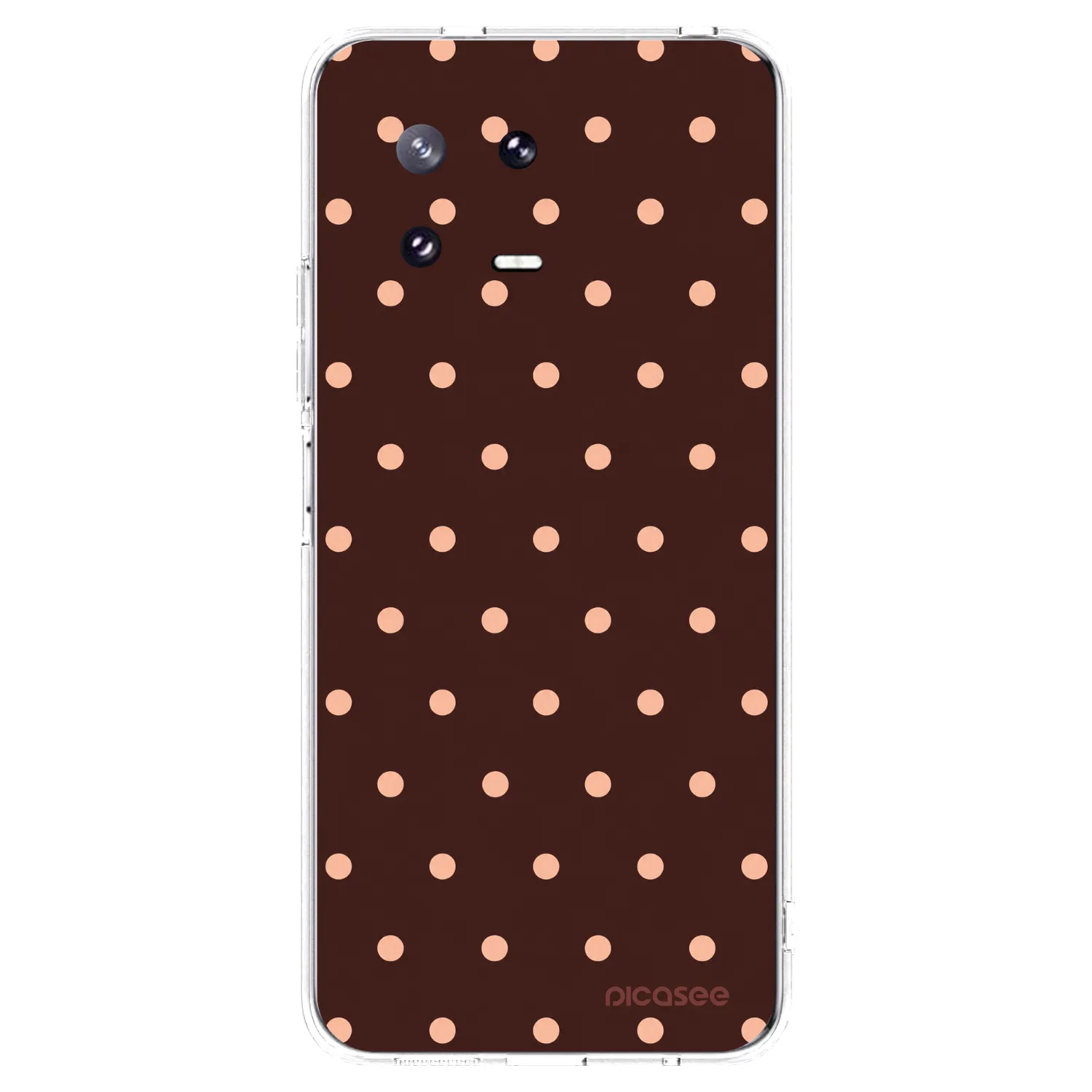 Picasee silikonowe przeźroczyste etui na Xiaomi 13 Pro - Peach Dots & Chocolate