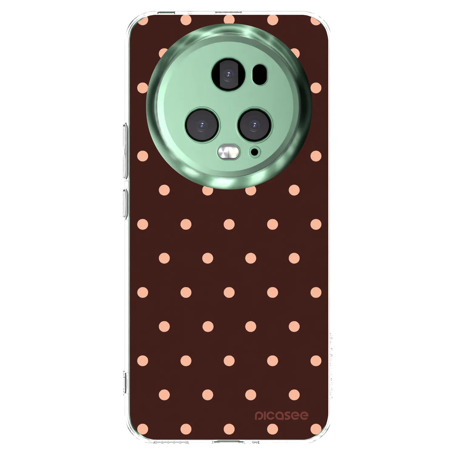 Picasee silikonowe przeźroczyste etui na Honor Magic5 Pro - Peach Dots & Chocolate