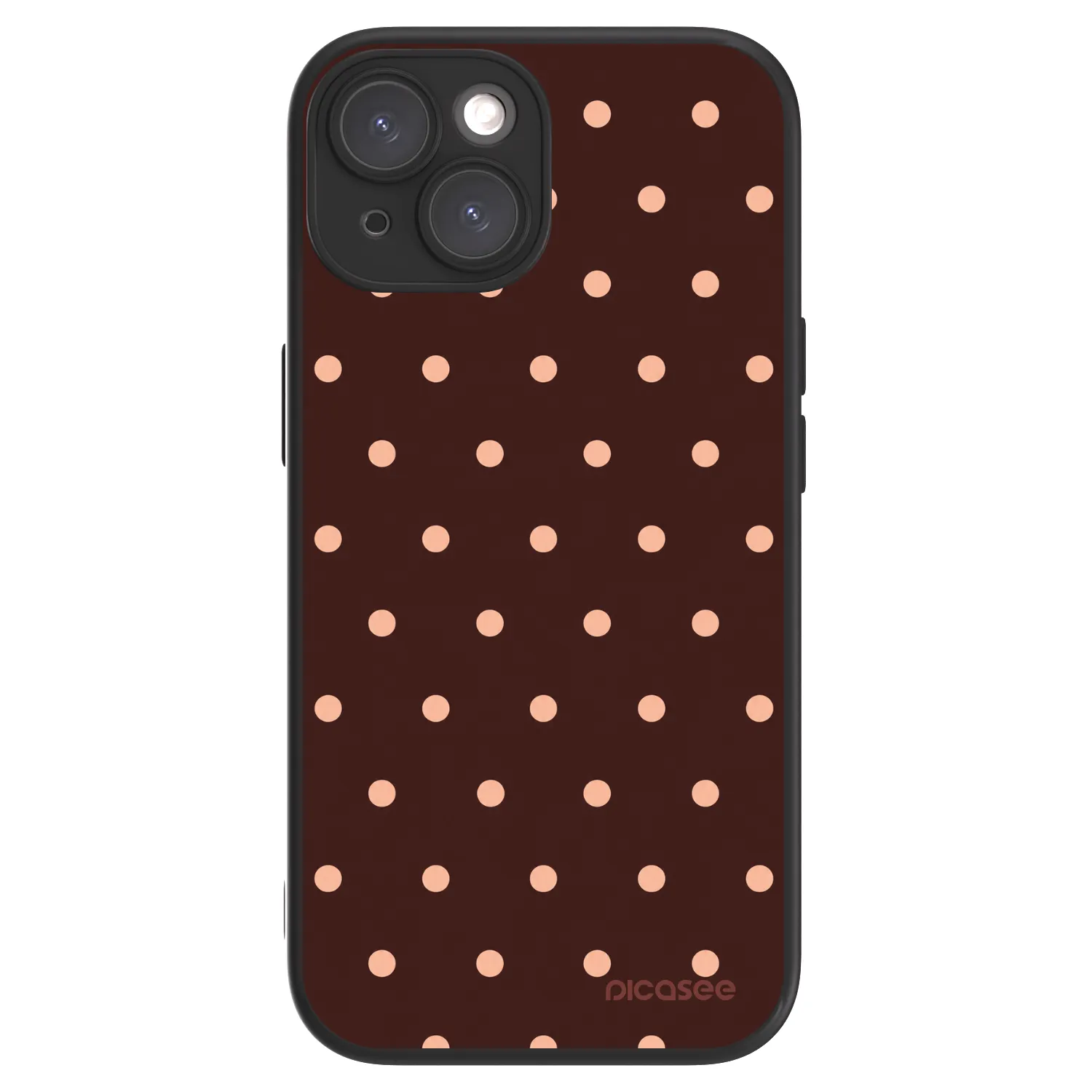 Picasee ULTIMATE CASE MagSafe pro Apple iPhone 15 - Peach Dots & Chocolate