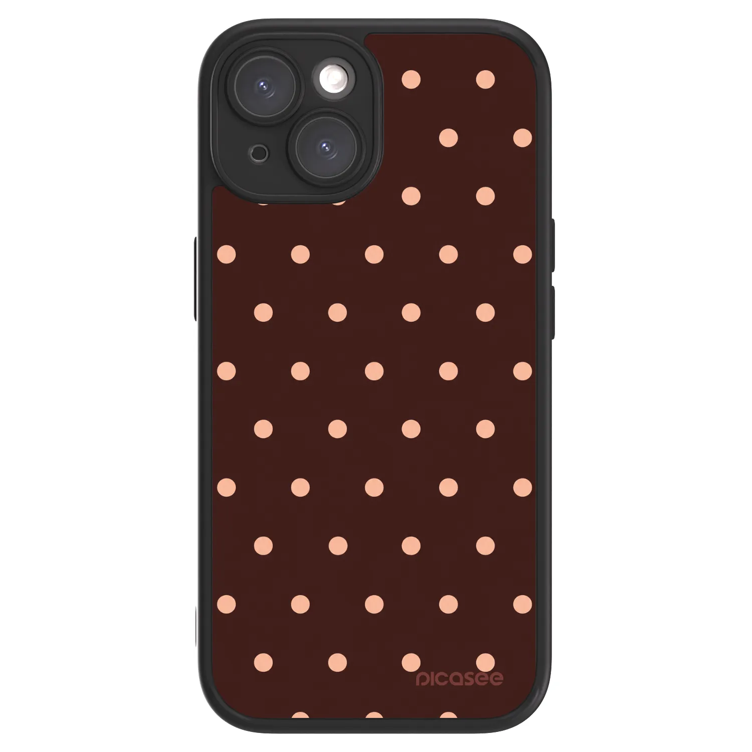 Picasee ULTIMATE CASE na Apple iPhone 15 - Peach Dots & Chocolate