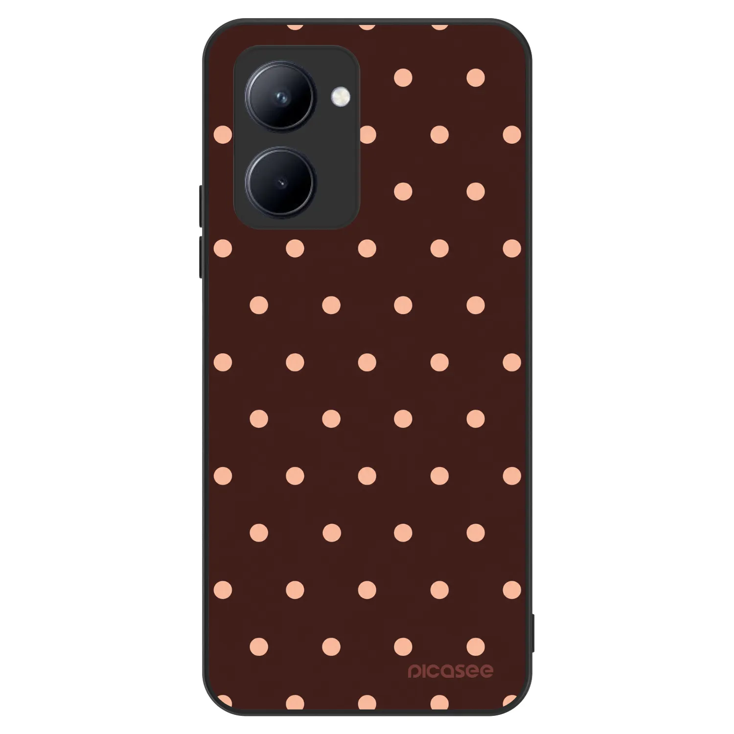 Picasee ULTIMATE CASE na Realme C33 (2023) - Peach Dots & Chocolate