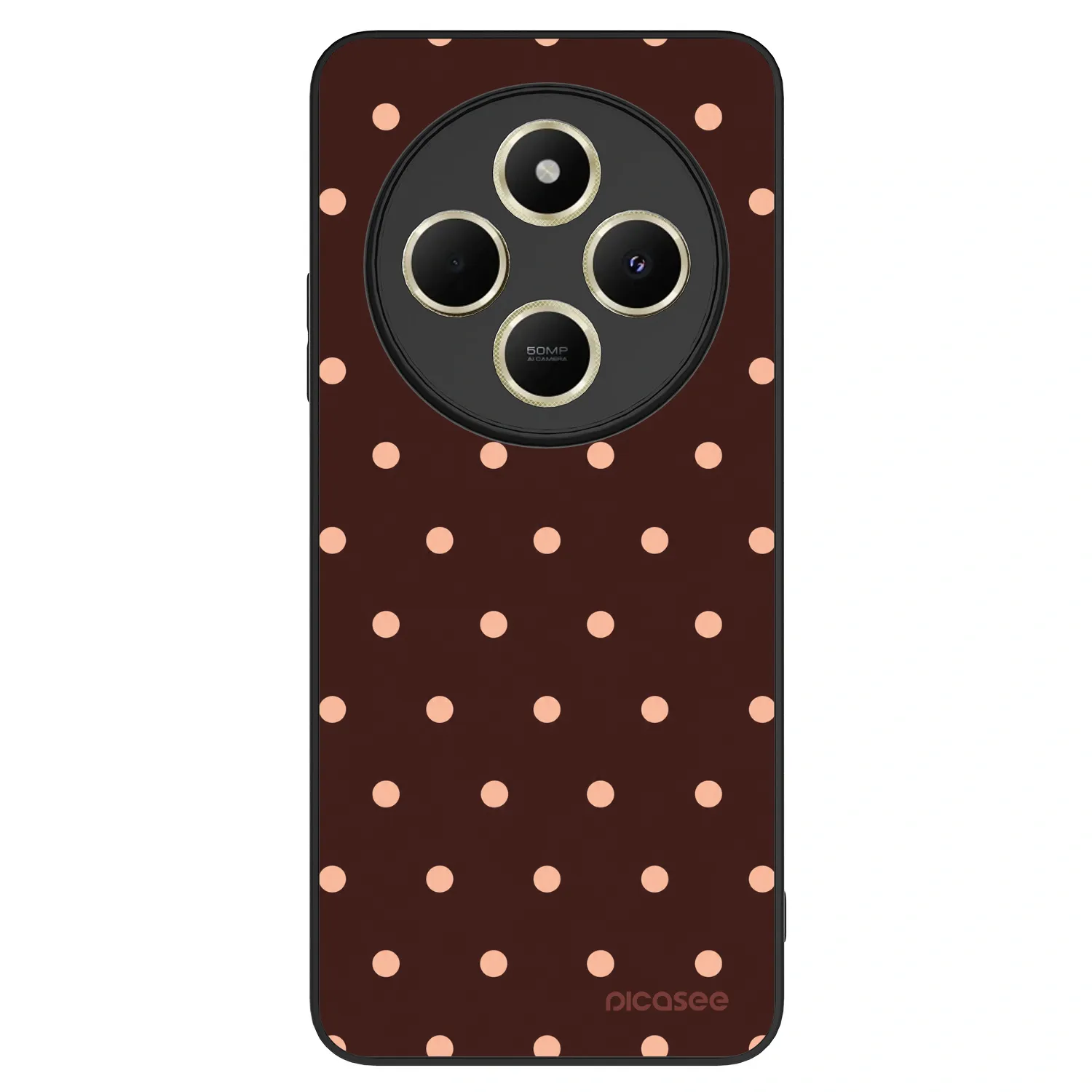 Picasee ULTIMATE CASE na Xiaomi Redmi 14C - Peach Dots & Chocolate