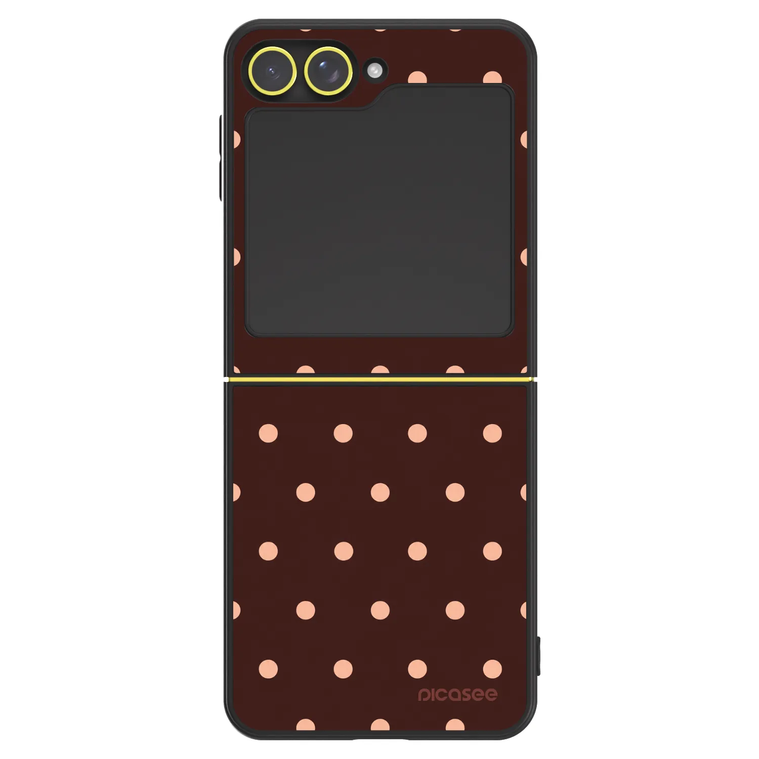 Picasee ULTIMATE CASE na Samsung Galaxy Z Flip5 5G - Peach Dots & Chocolate