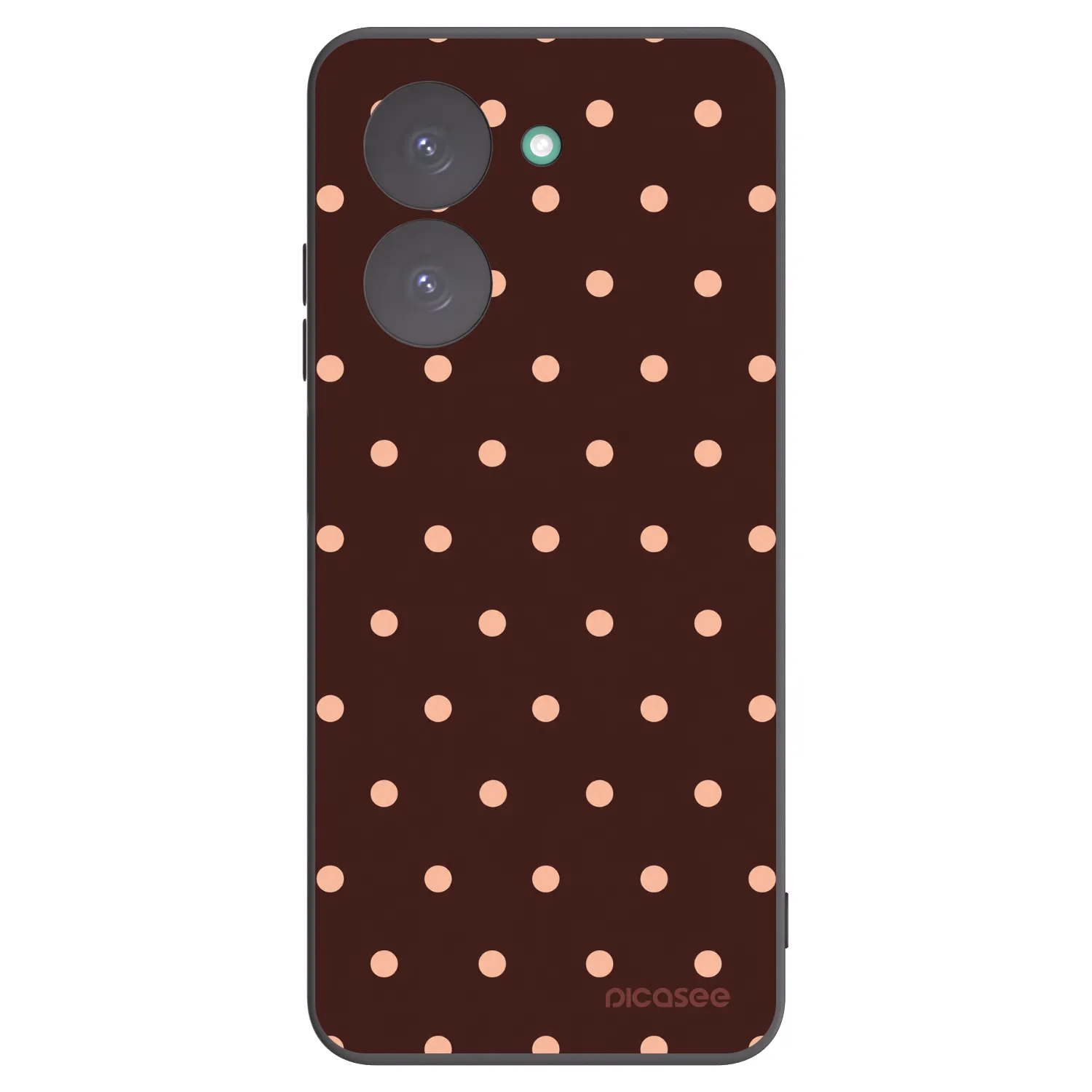 Picasee silikonowe czarne etui na Xiaomi Redmi A5 - Peach Dots & Chocolate