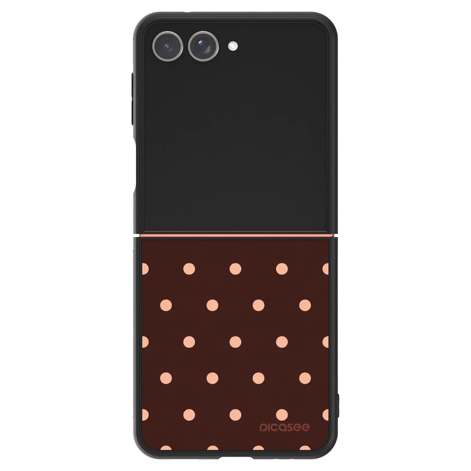 Picasee ULTIMATE CASE na Samsung Galaxy Z Flip7 5G - Peach Dots & Chocolate