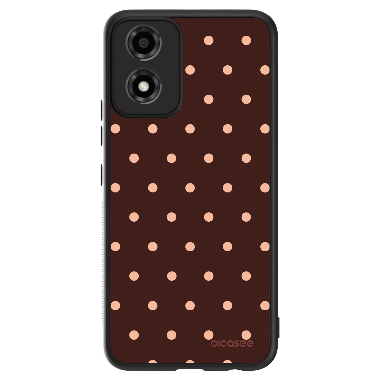 Picasee ULTIMATE CASE na Motorola Moto E14 - Peach Dots & Chocolate