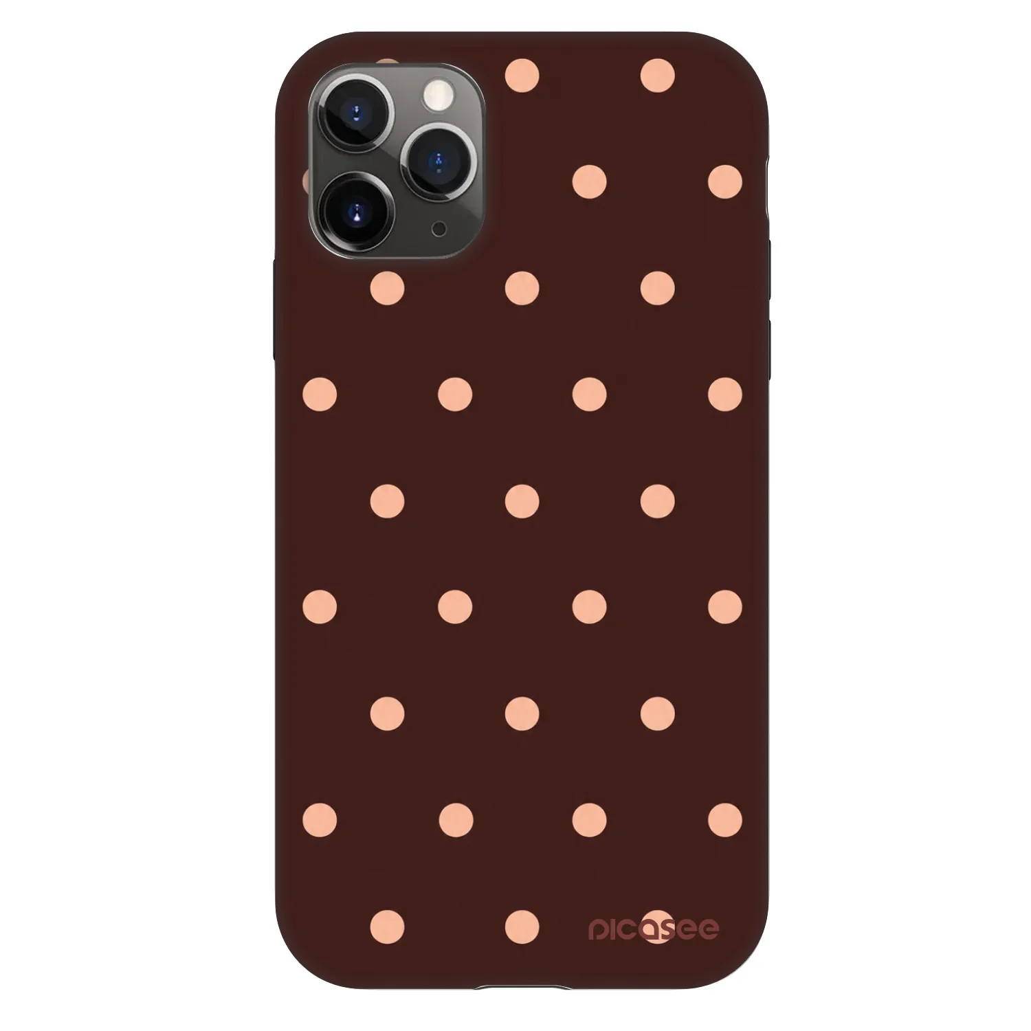 Picasee Fashion Case na Apple iPhone 11 Pro - Peach Dots & Chocolate