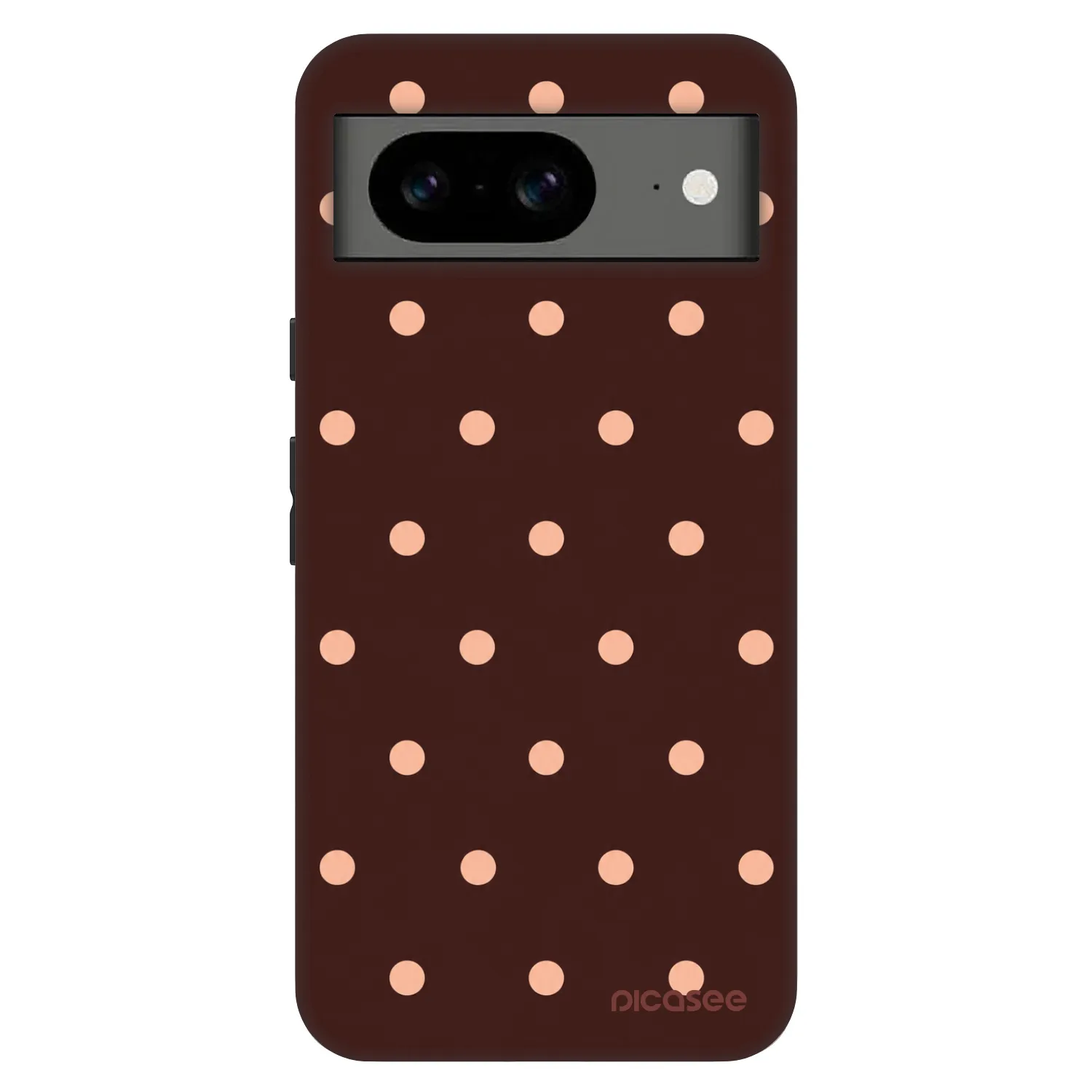 Picasee Fashion Case na Google Pixel 8 Pro - Peach Dots & Chocolate