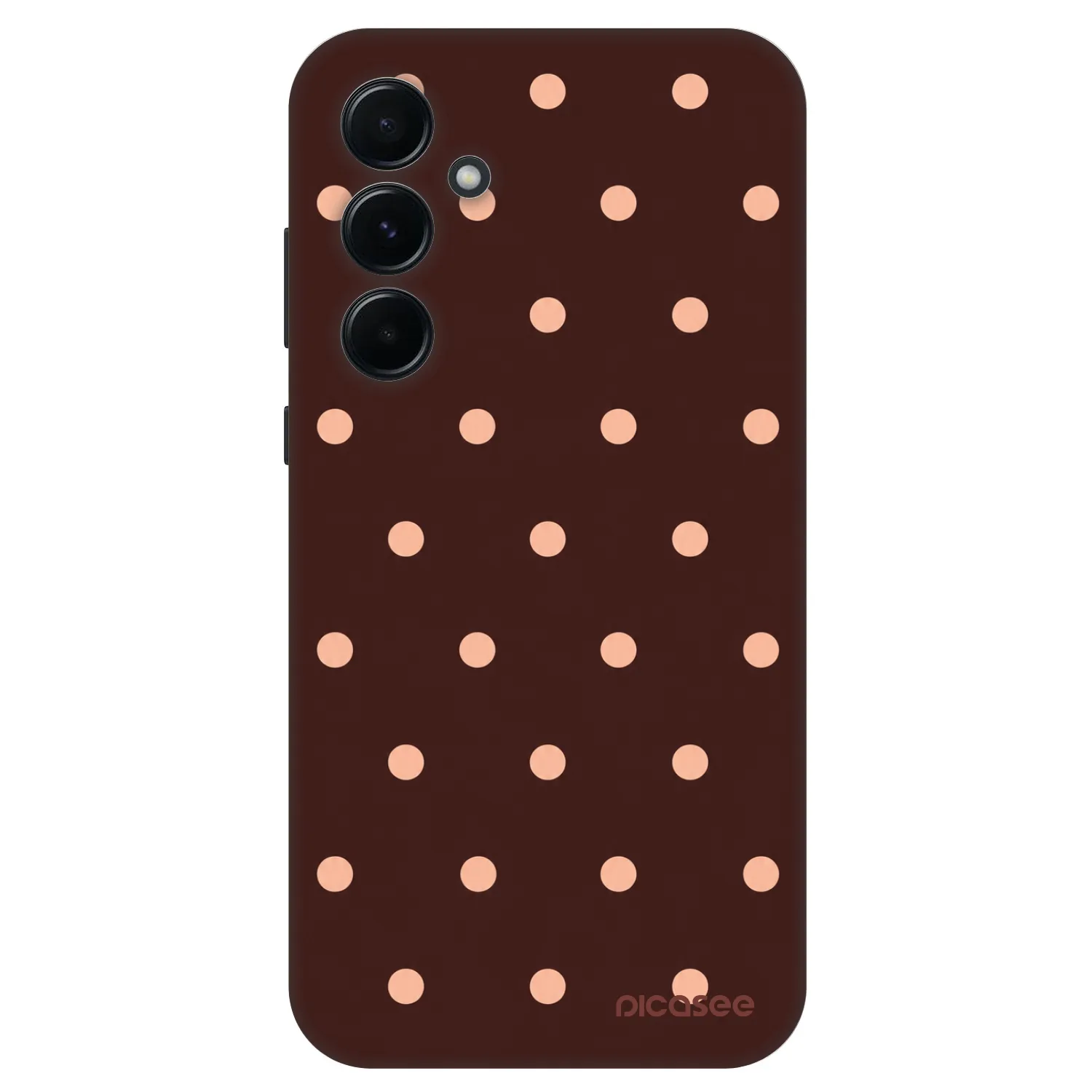 Picasee Fashion Case na Samsung Galaxy A55 5G A556B - Peach Dots & Chocolate