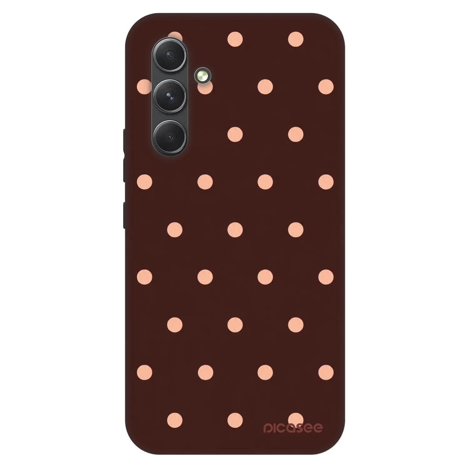 Picasee Fashion Case na Samsung Galaxy A54 5G A546B - Peach Dots & Chocolate