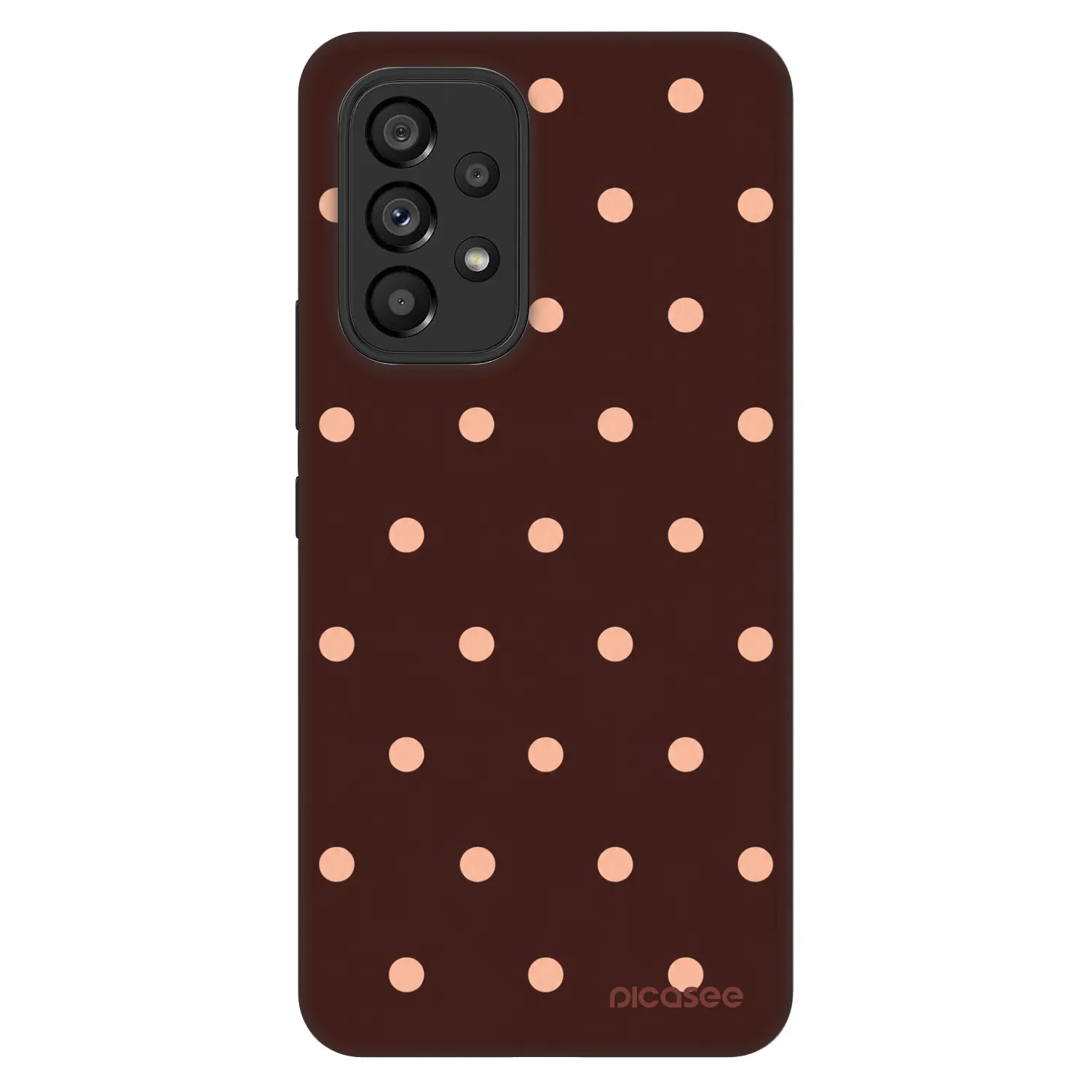 Picasee Fashion Case na Samsung Galaxy A53 5G A536 - Peach Dots & Chocolate