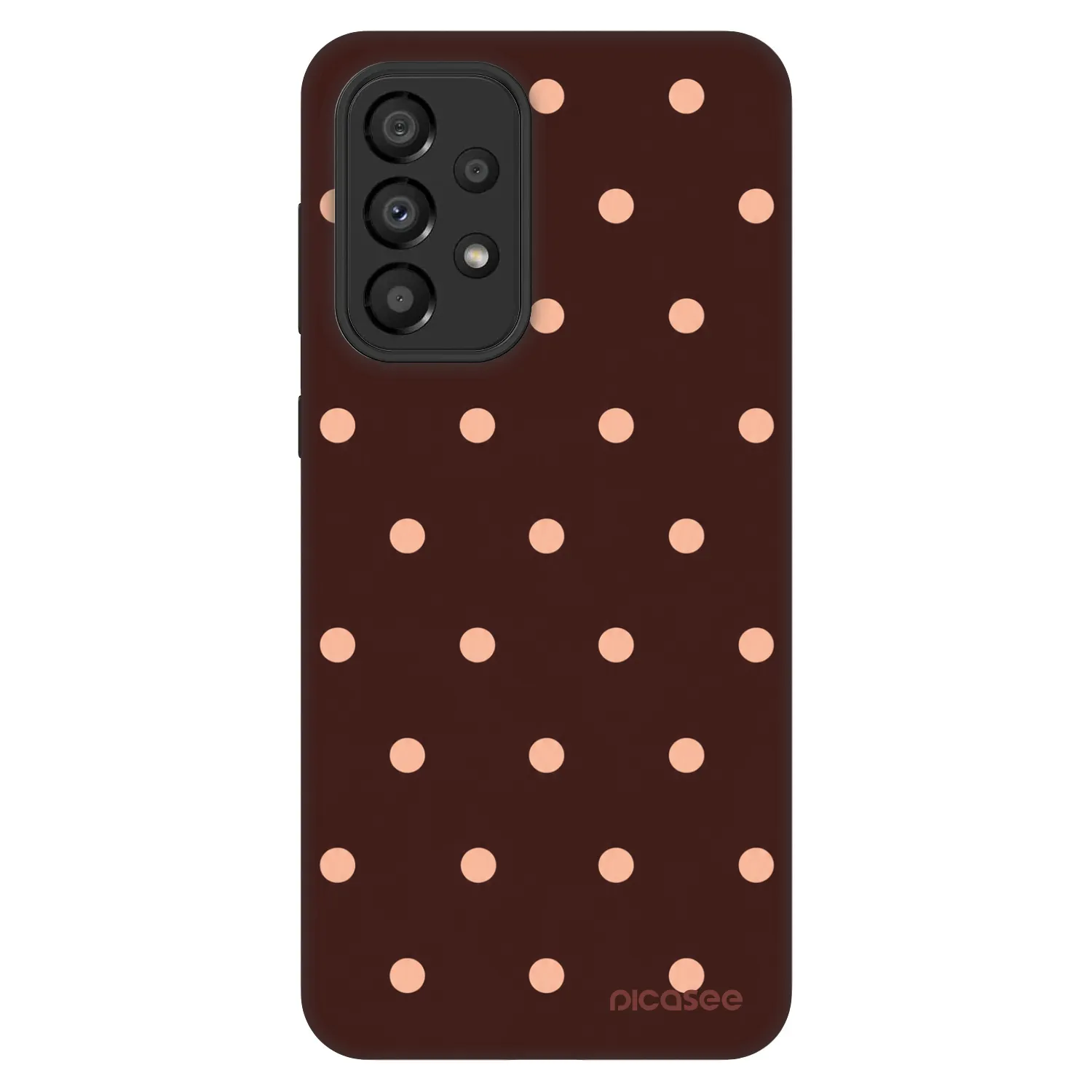 Picasee Fashion Case na Samsung Galaxy A33 5G A336 - Peach Dots & Chocolate