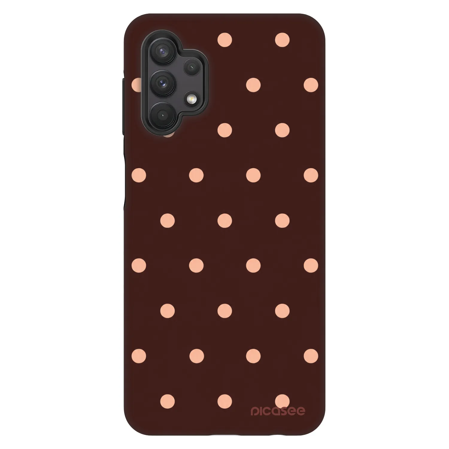 Picasee Fashion Case na Samsung Galaxy A32 5G A326B - Peach Dots & Chocolate