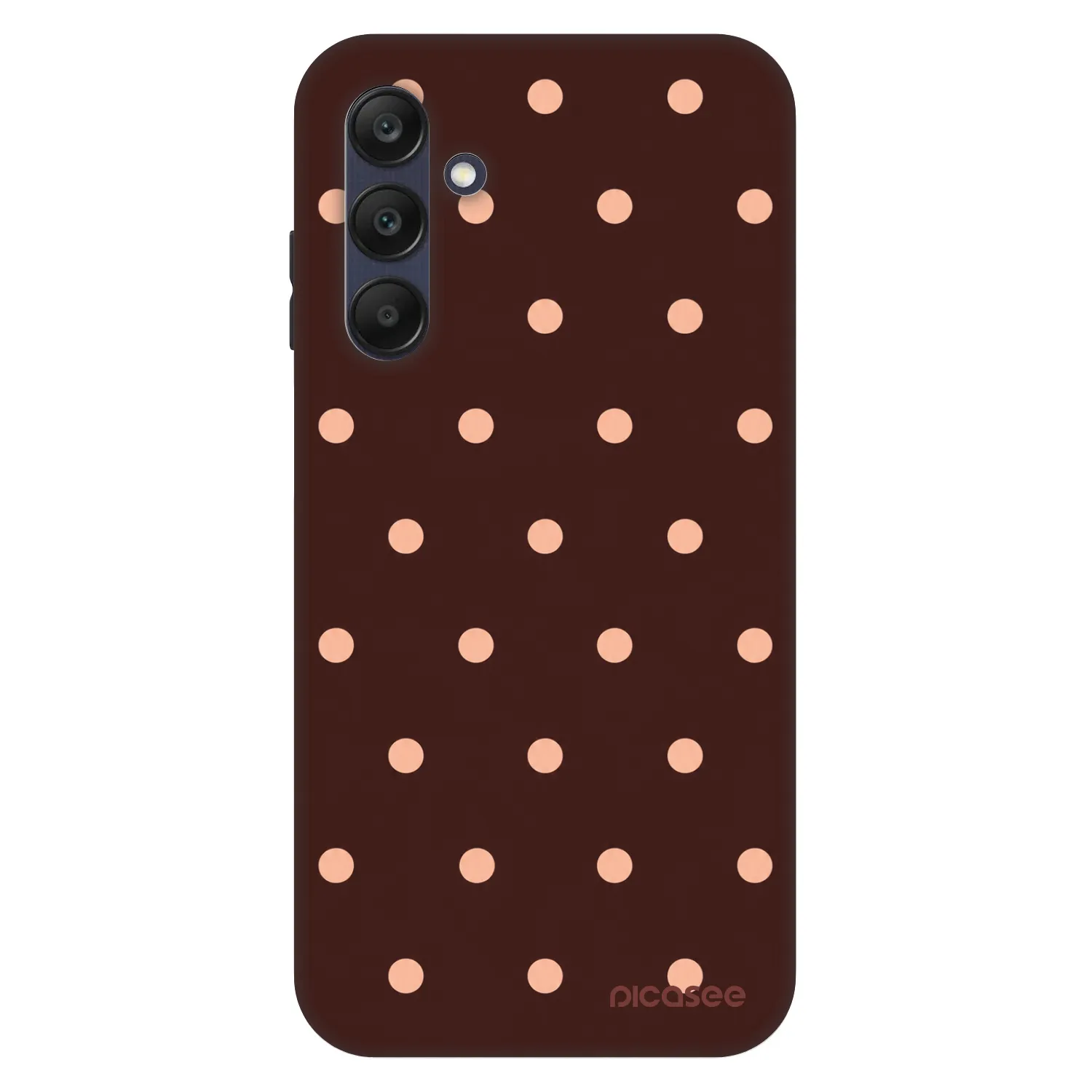 Picasee Fashion Case na Samsung Galaxy A25 A256B 5G - Peach Dots & Chocolate