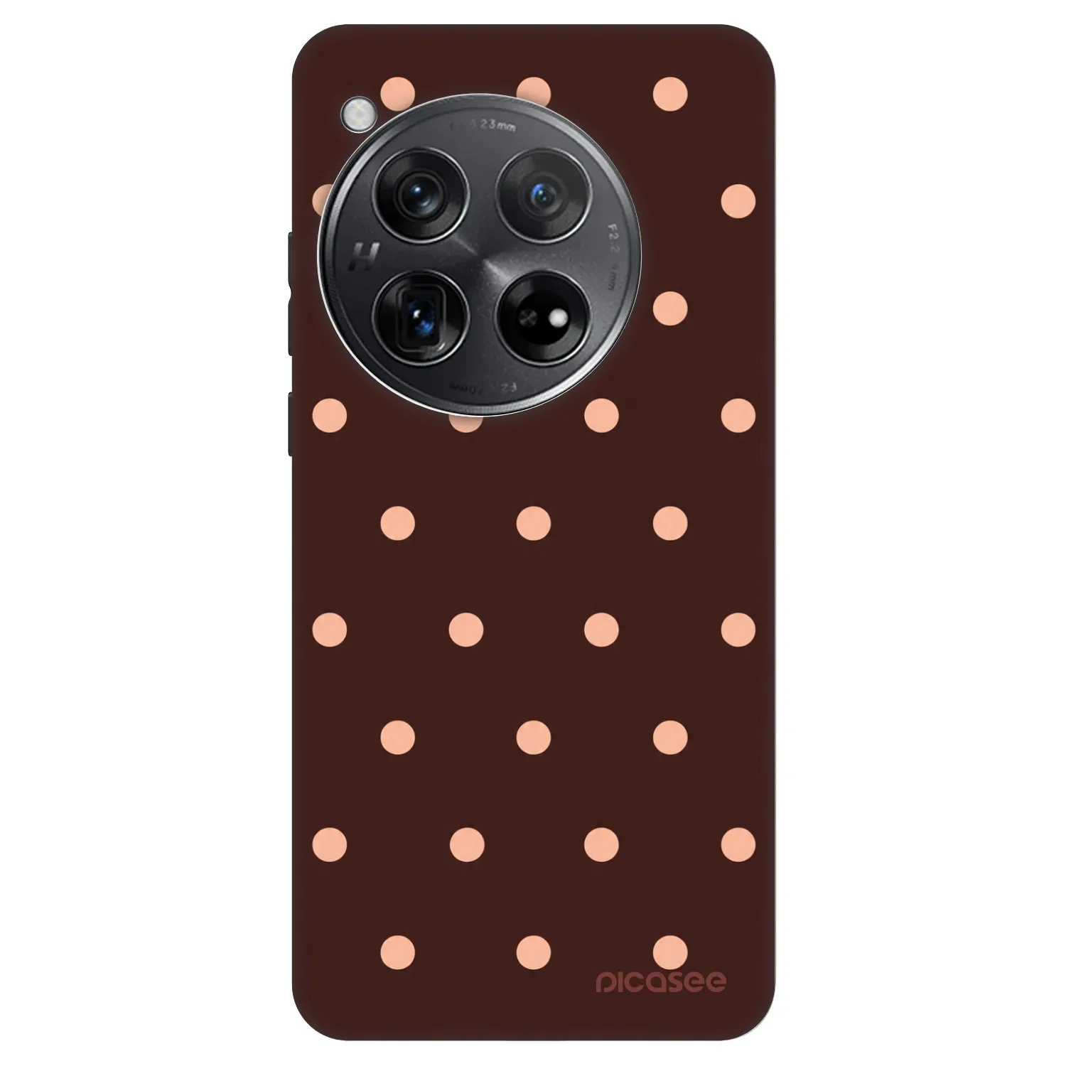 Picasee Fashion Case na OnePlus 12 5G - Peach Dots & Chocolate