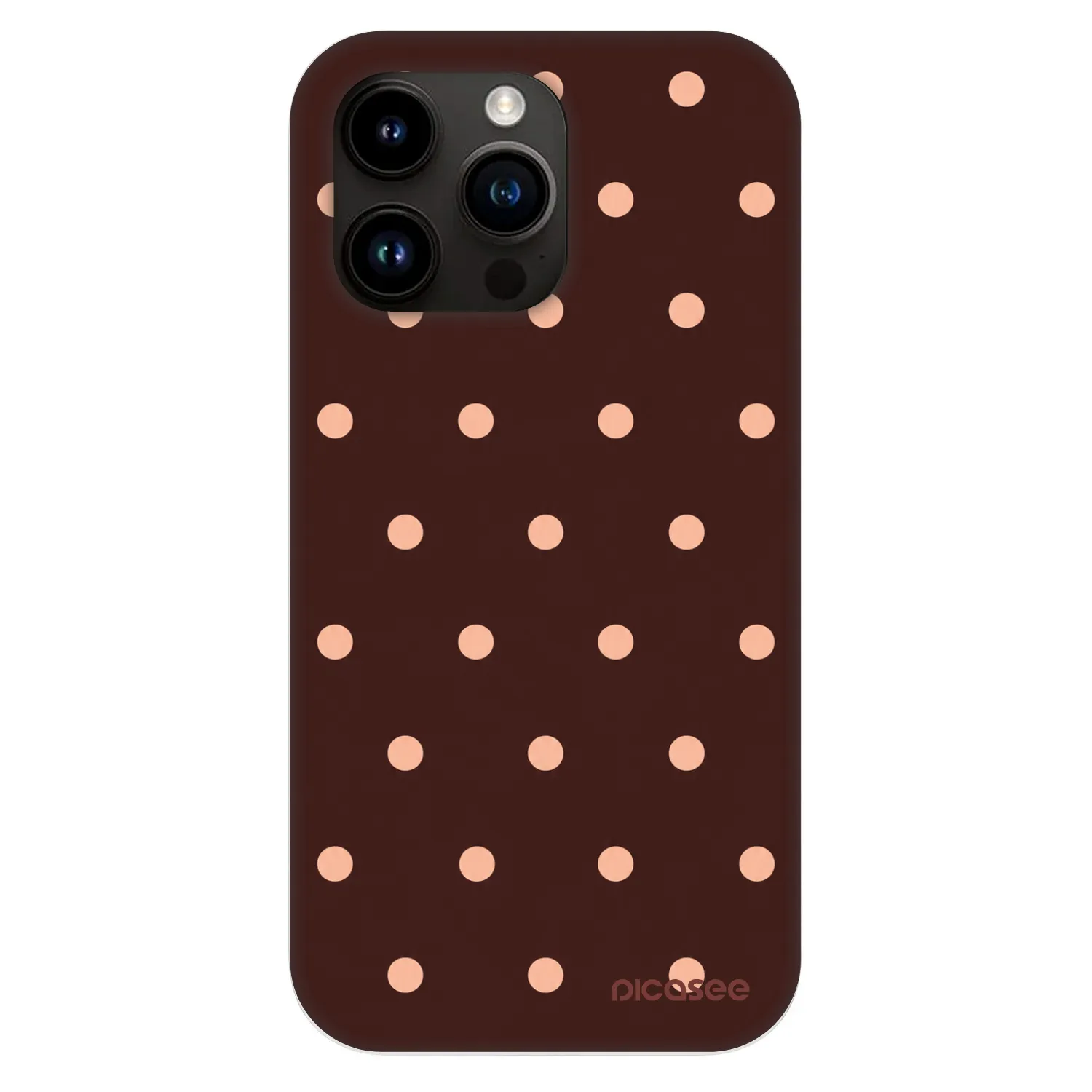 Picasee Fashion Case MagSafe na Apple iPhone 13 Pro - Peach Dots & Chocolate