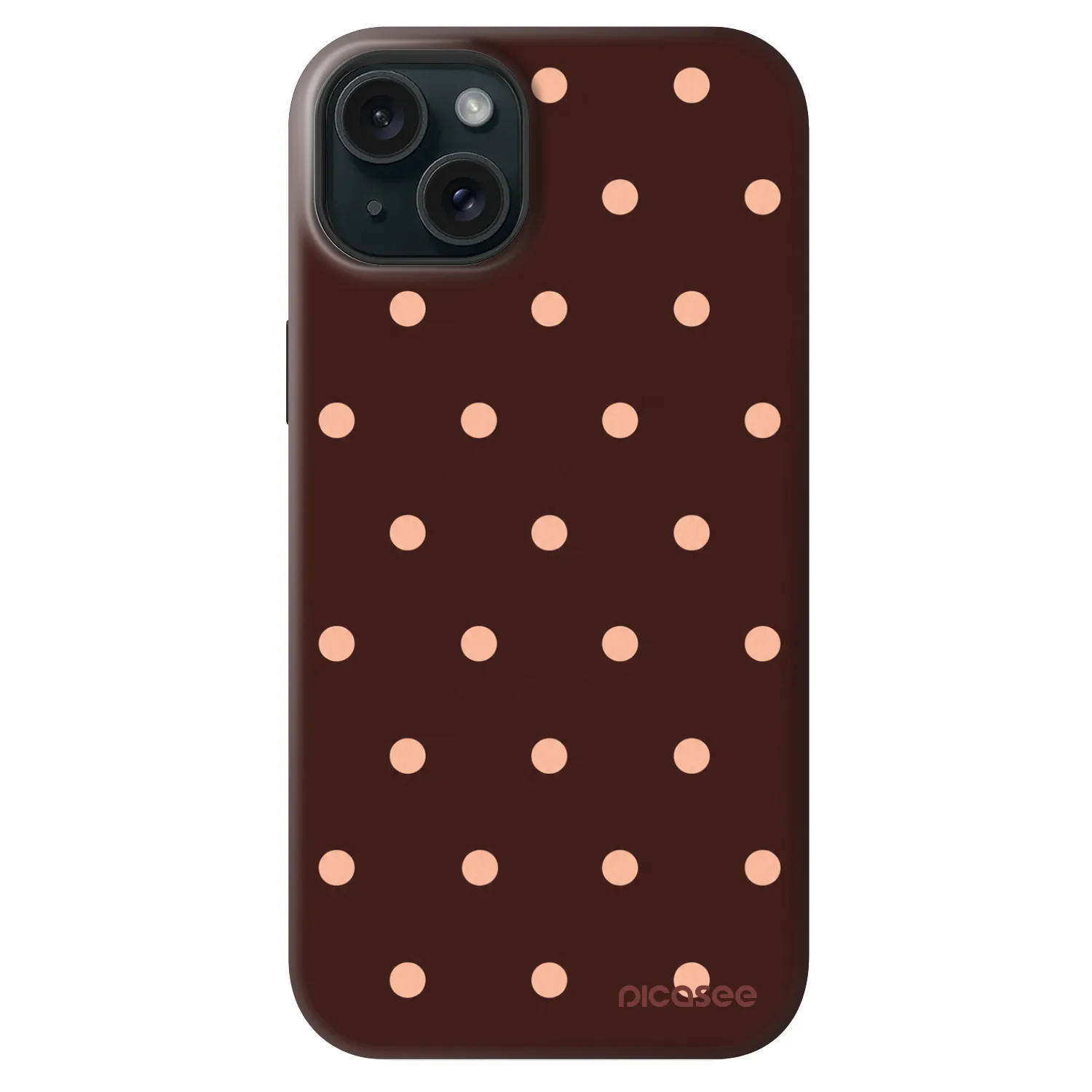 Picasee Fashion Case MagSafe na Apple iPhone 14 Plus - Peach Dots & Chocolate