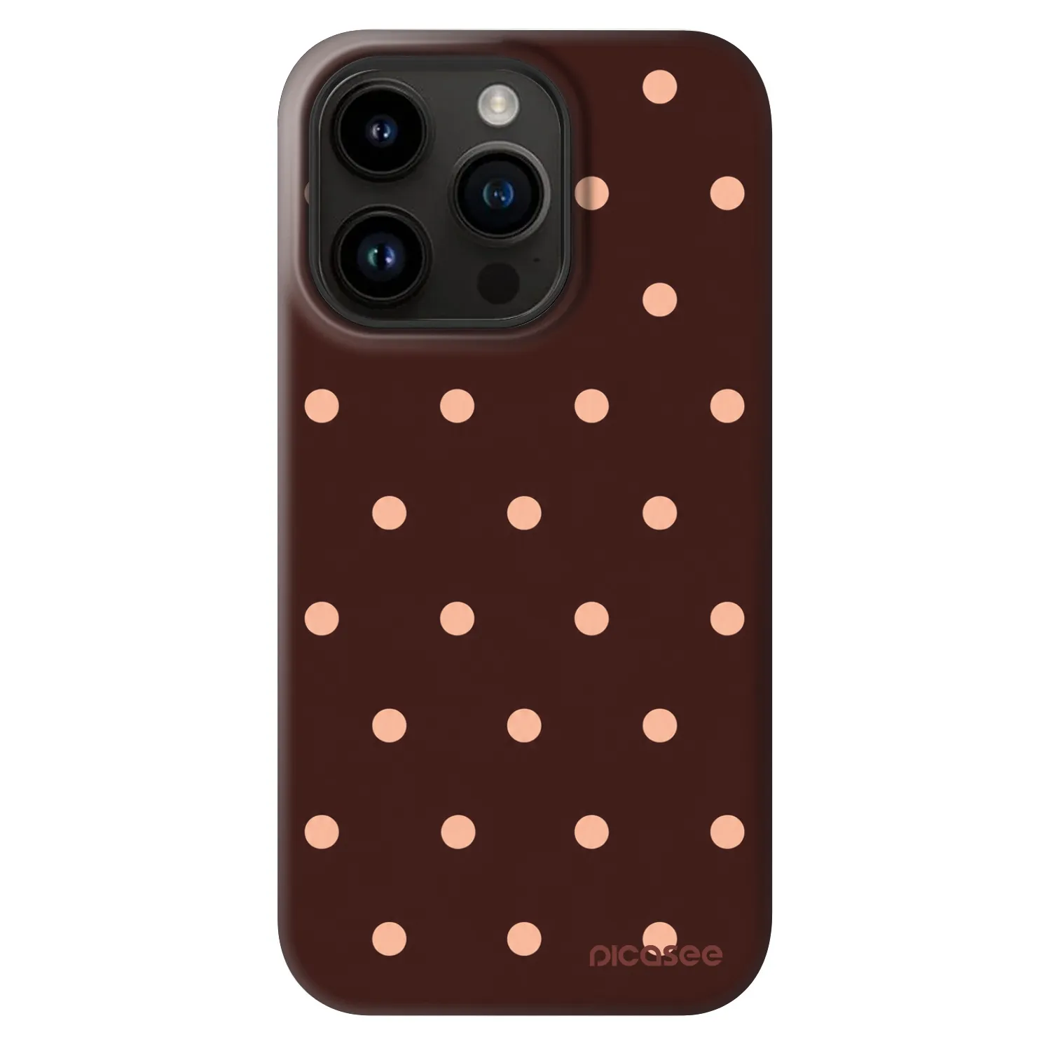 Picasee Fashion Case MagSafe na Apple iPhone 14 Pro - Peach Dots & Chocolate
