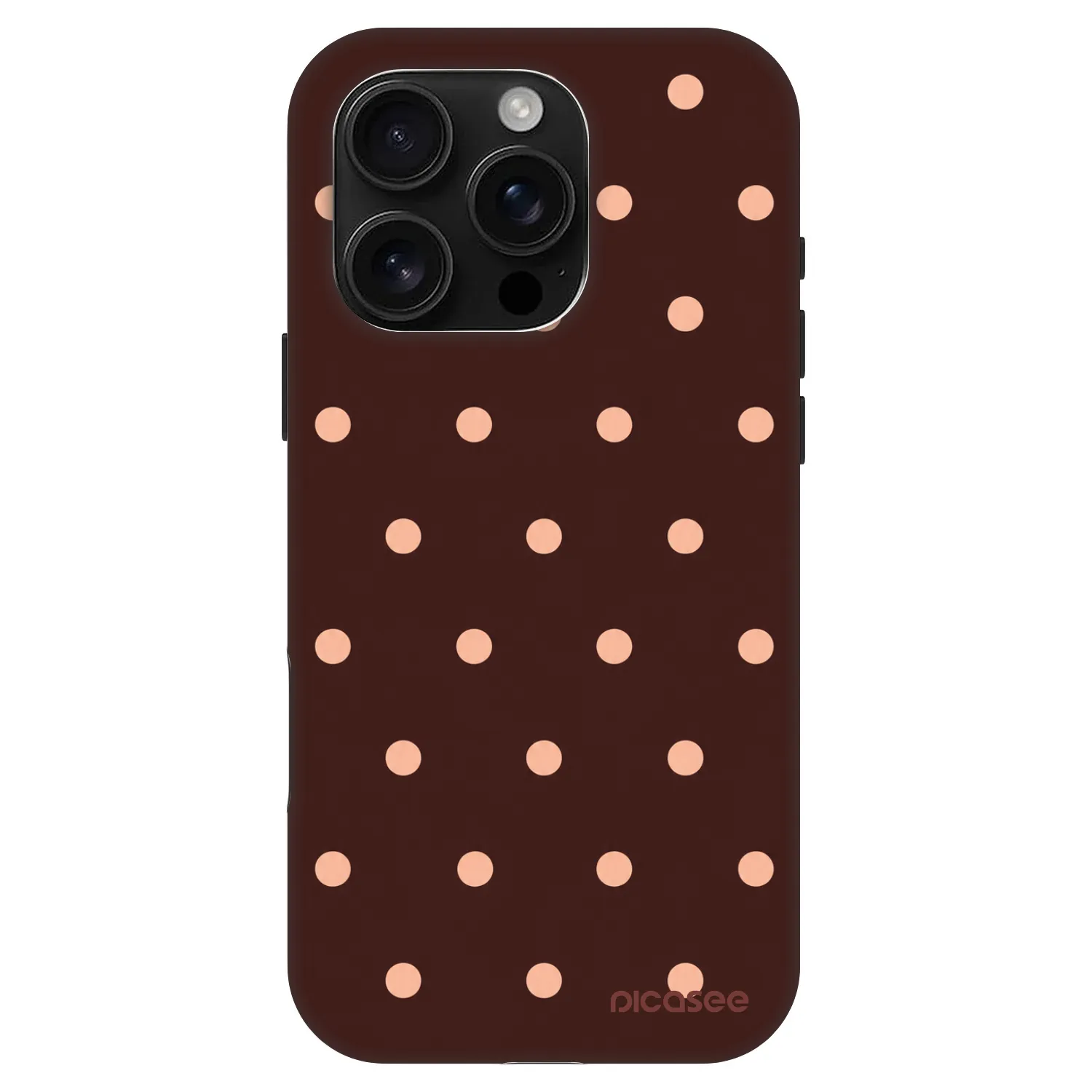 Picasee Fashion Case MagSafe na Apple iPhone 16 Pro - Peach Dots & Chocolate
