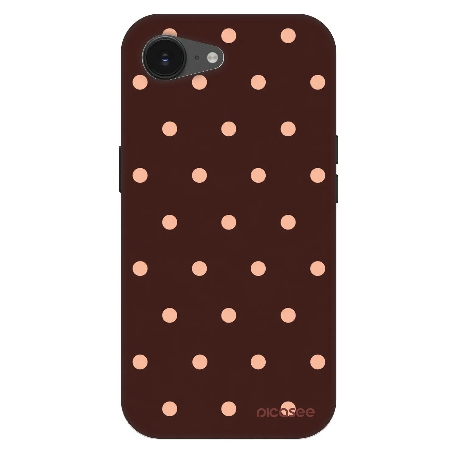 Picasee Fashion Case MagSafe na Apple iPhone 16e - Peach Dots & Chocolate