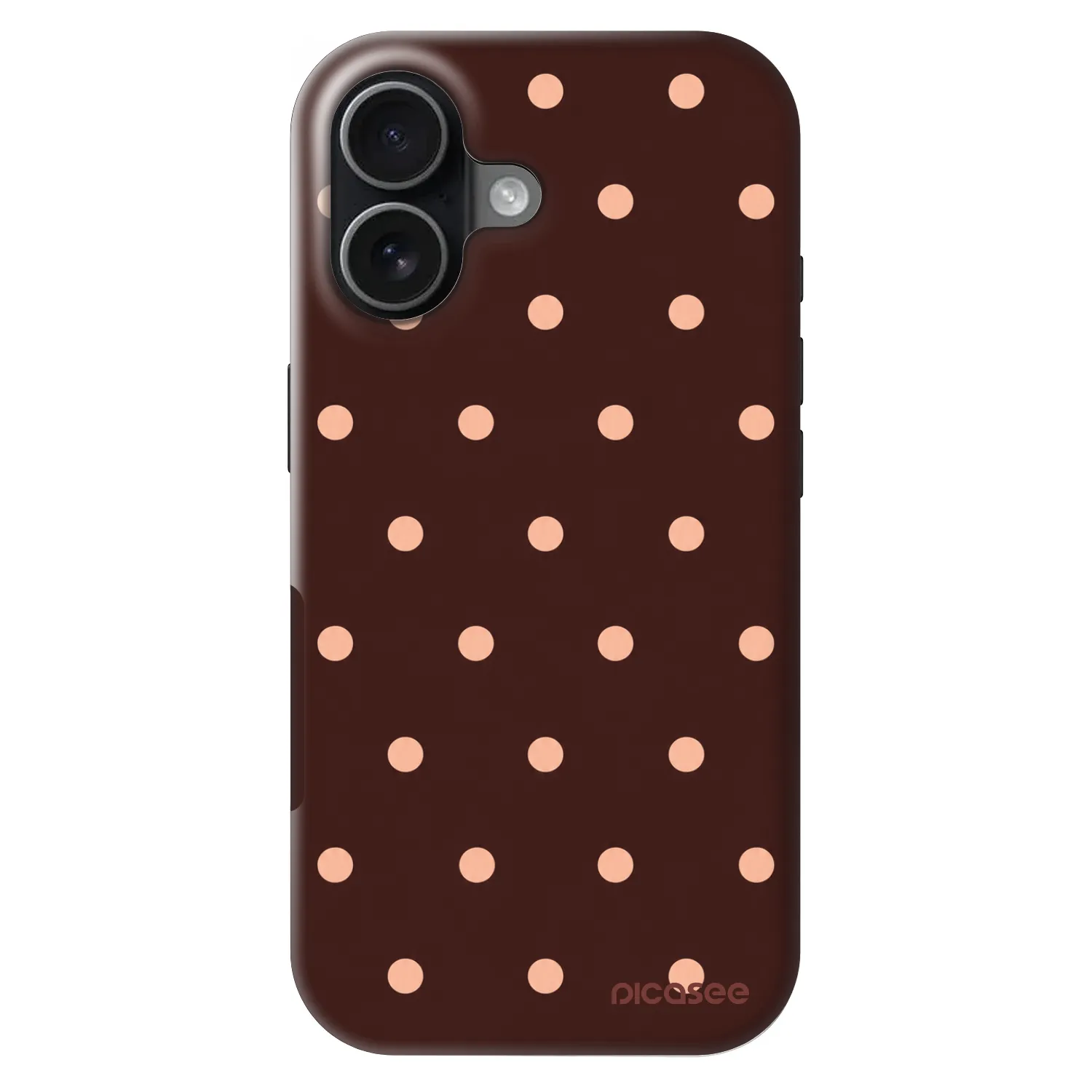 Picasee Fashion Case MagSafe na Apple iPhone 17 - Peach Dots & Chocolate