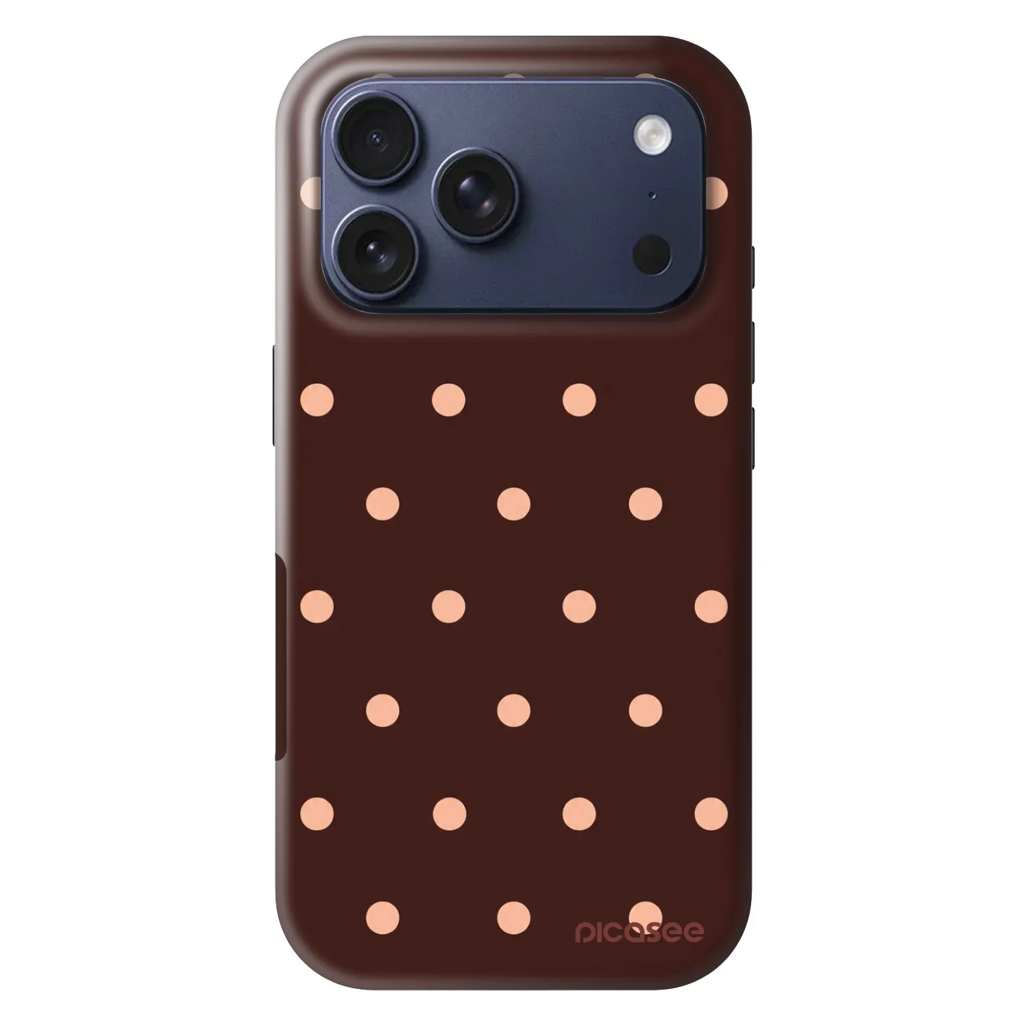 Picasee Fashion Case MagSafe na Apple iPhone 17 Pro - Peach Dots & Chocolate