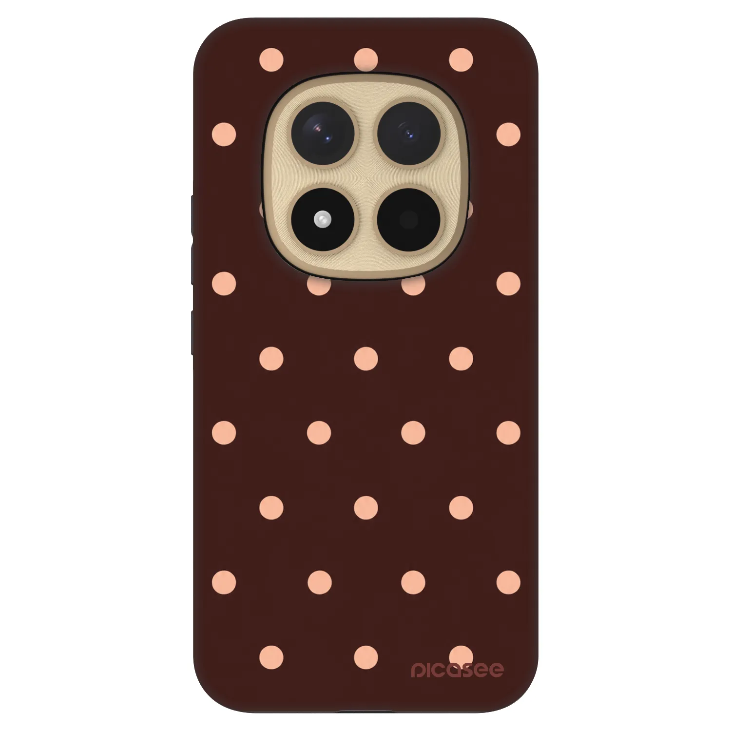 Picasee Fashion Case na Xiaomi Redmi Note 15 Pro+ - Peach Dots & Chocolate