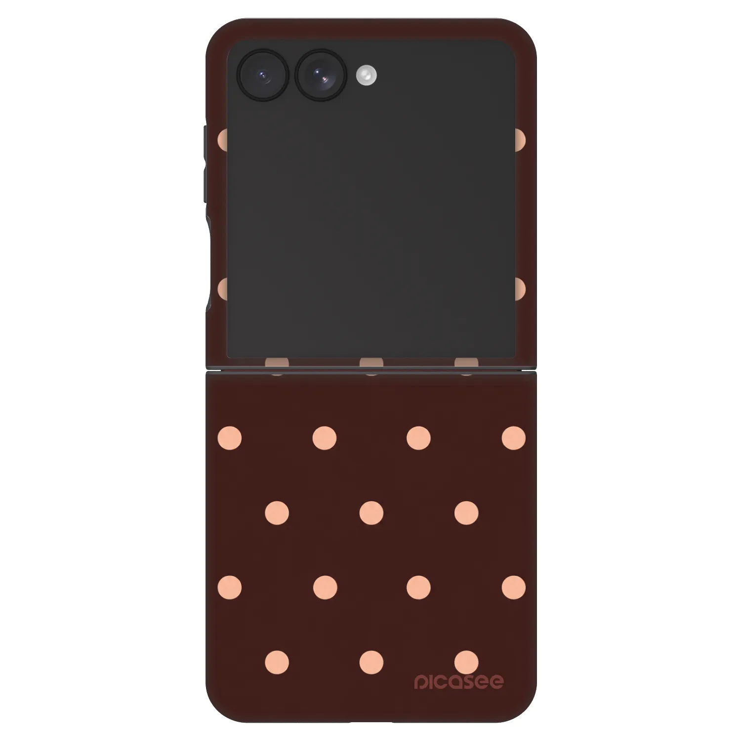 Picasee Fashion Case na Samsung Galaxy Z Flip7 5G - Peach Dots & Chocolate