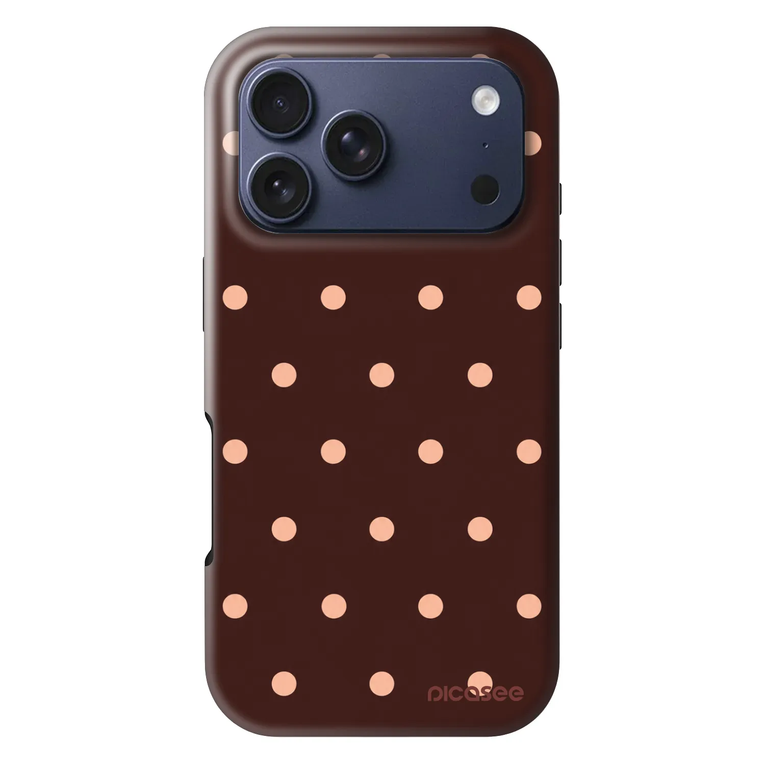 Picasee Fashion Case MagSafe na Apple iPhone 18 Pro - Peach Dots & Chocolate
