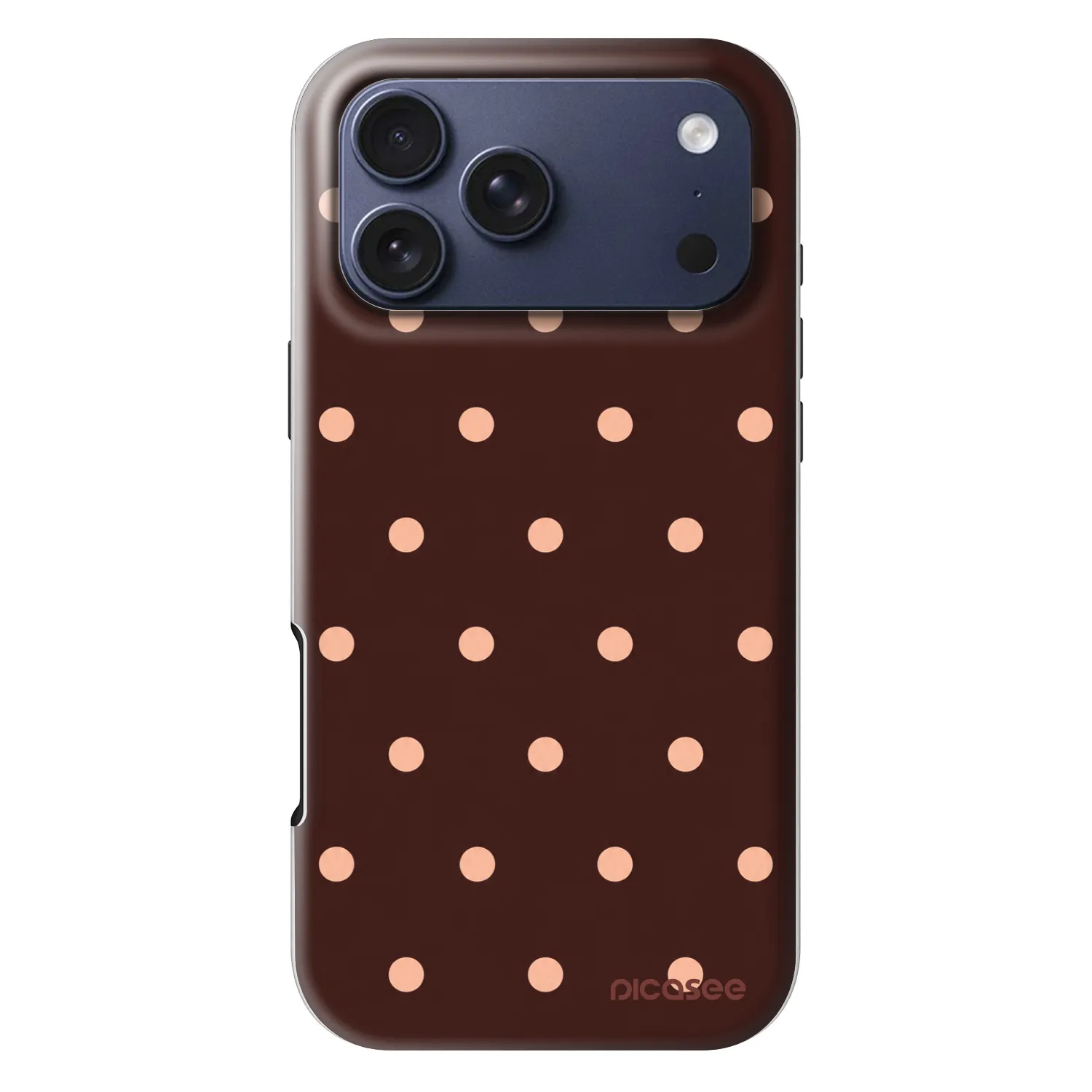 Picasee Fashion Case MagSafe na Apple iPhone 18 Pro Max - Peach Dots & Chocolate