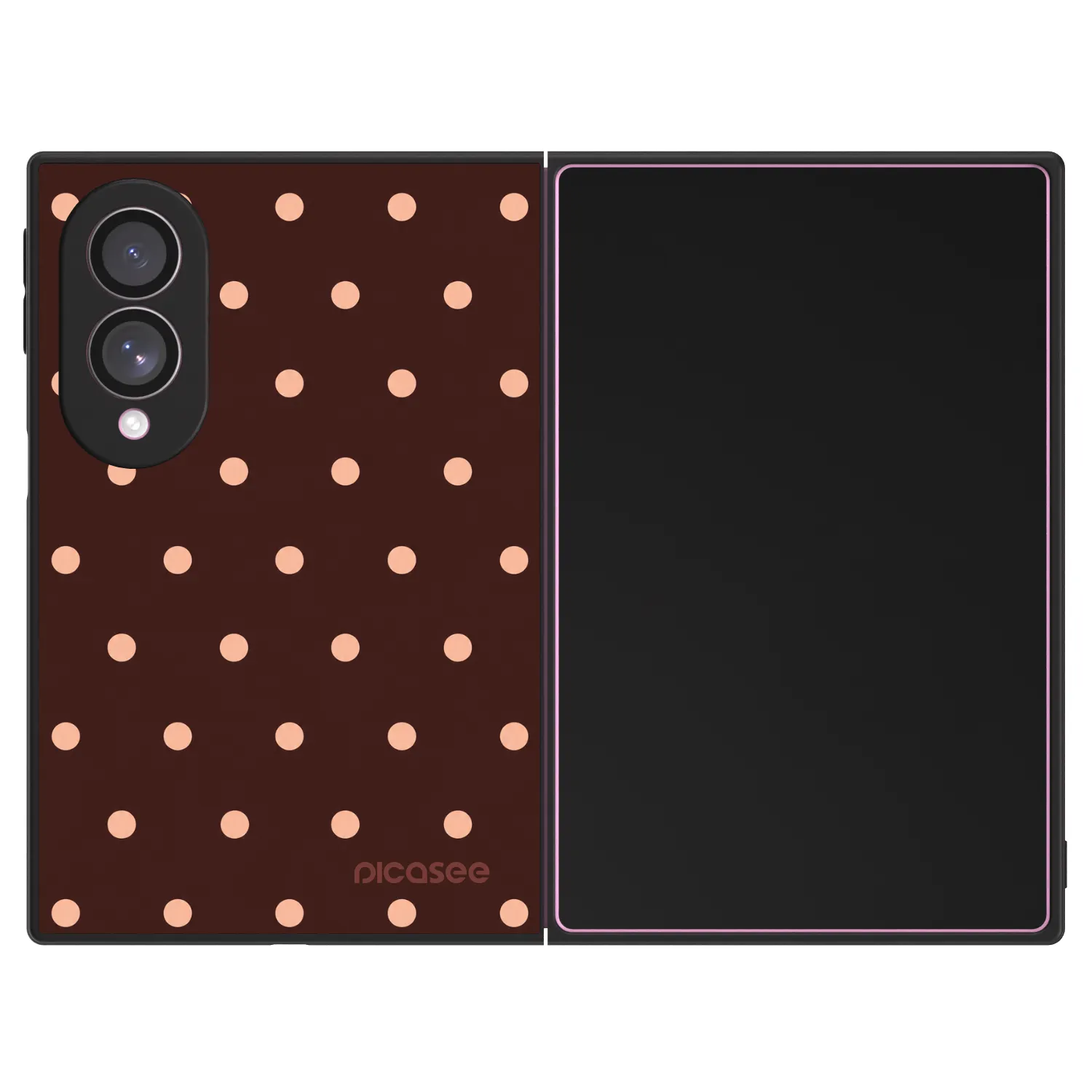 Picasee ULTIMATE CASE na Samsung Galaxy Z Fold8 5G - Peach Dots & Chocolate