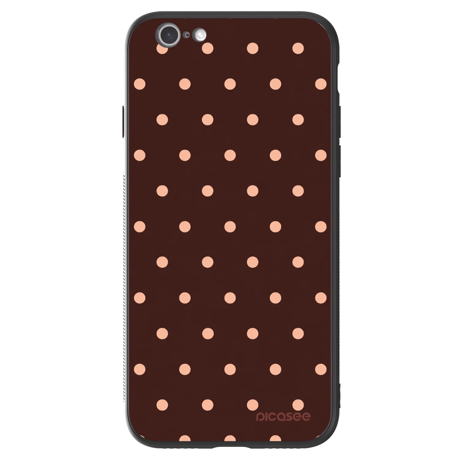 Picasee ULTIMATE CASE na Apple iPhone 6/6S - Peach Dots & Chocolate