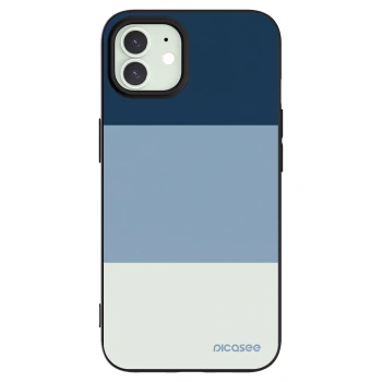 Picasee silikonowe czarne etui na Apple iPhone 12 - Coastal Blue