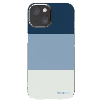 Picasee silikonowe przeźroczyste etui na Apple iPhone 15 - Coastal Blue