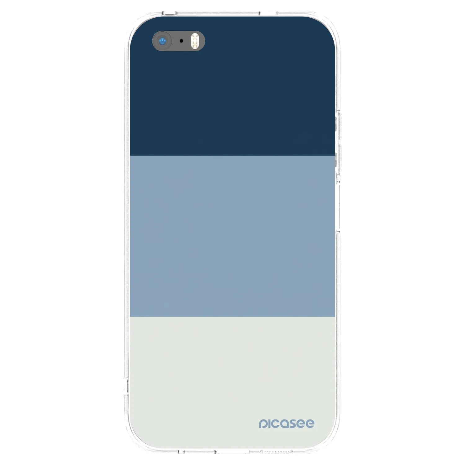 Picasee silikonowe przeźroczyste etui na Apple iPhone 5/5S/SE - Coastal Blue