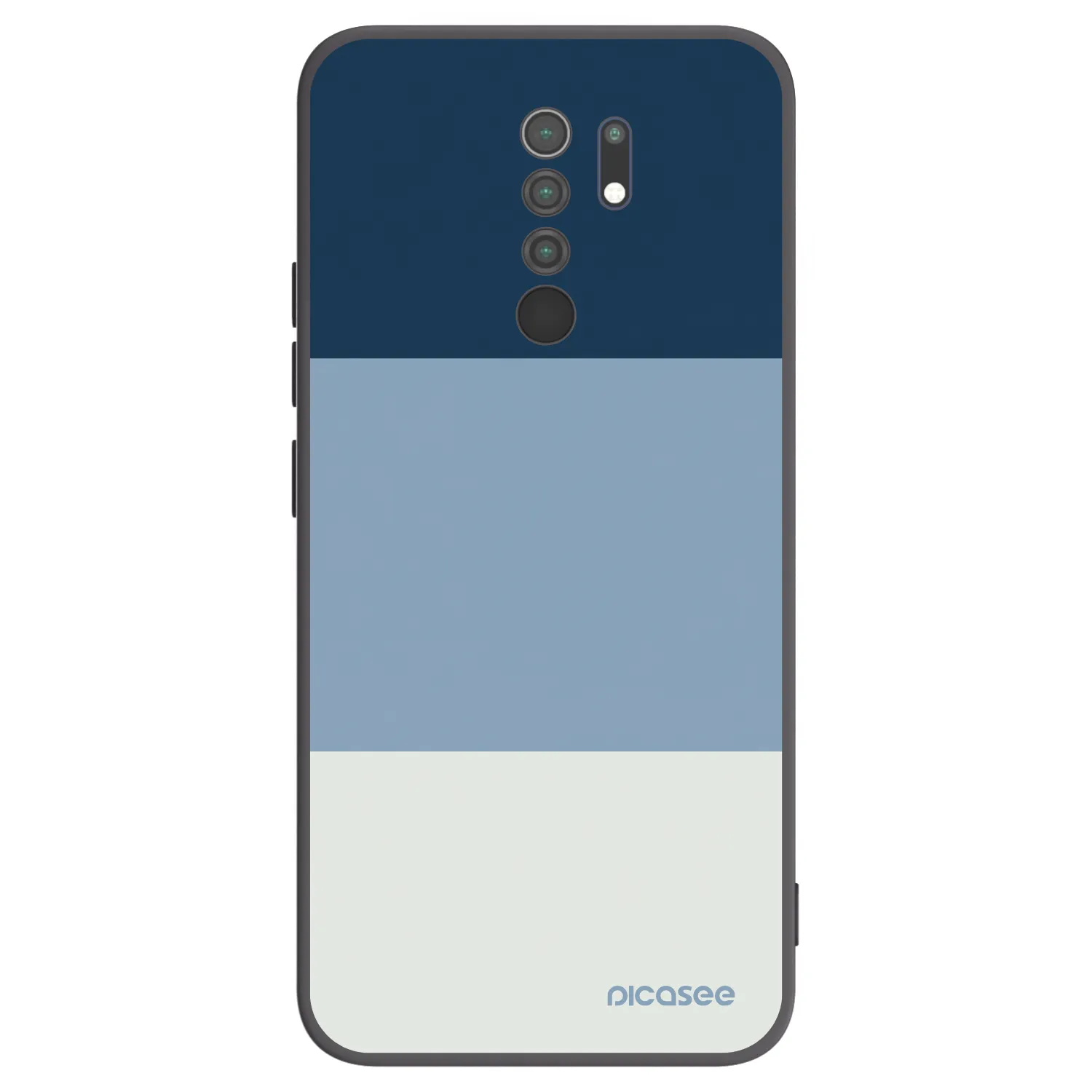 Picasee silikonowe czarne etui na Xiaomi Redmi 9 - Coastal Blue